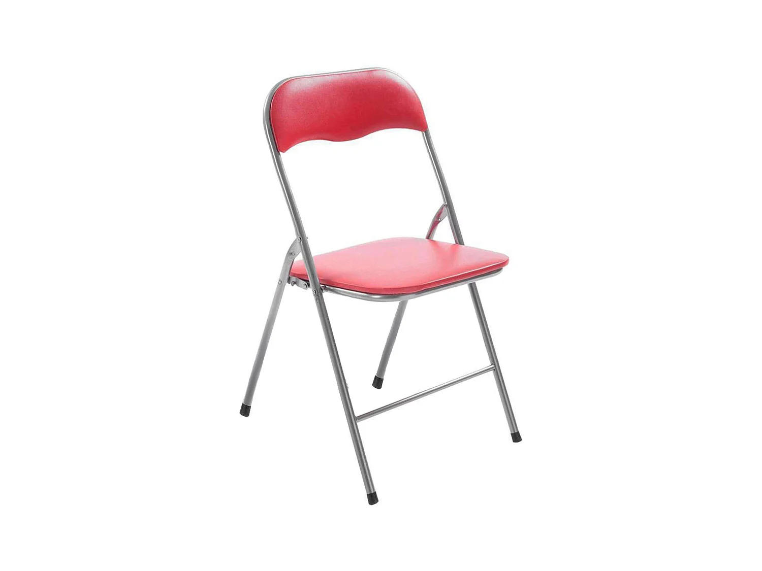 MilaniHome.it - Sedia Pieghevole Slim Rossa Opaca Struttura Grigia Per Interno Sala Da Pranzo Salotto Cucina Ufficiodi coloreRosso