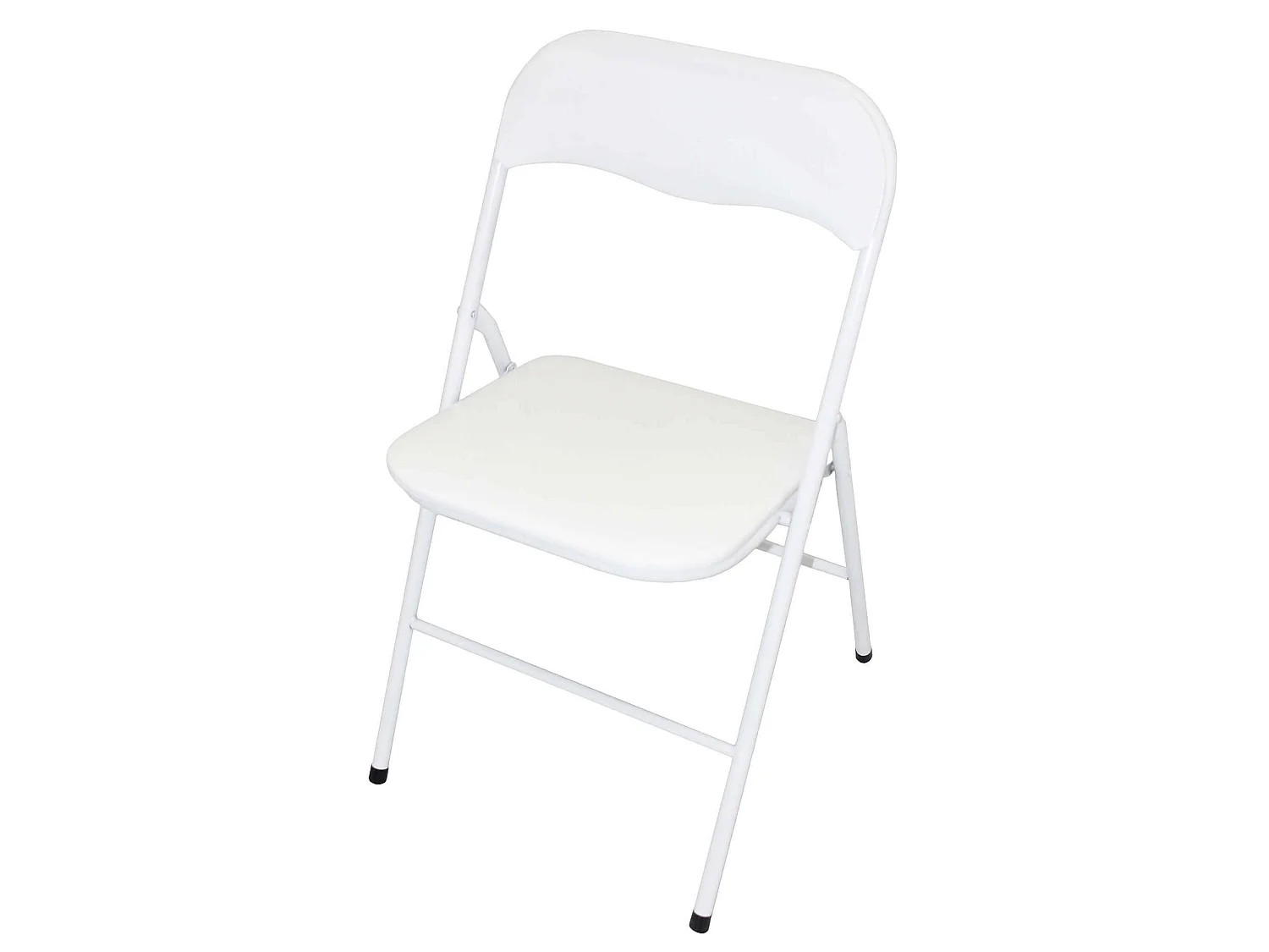 Milani Home - sedia pieghevole da interno in acciaio e PVC, bianco, per sala da pranzo, cucina e ufficio