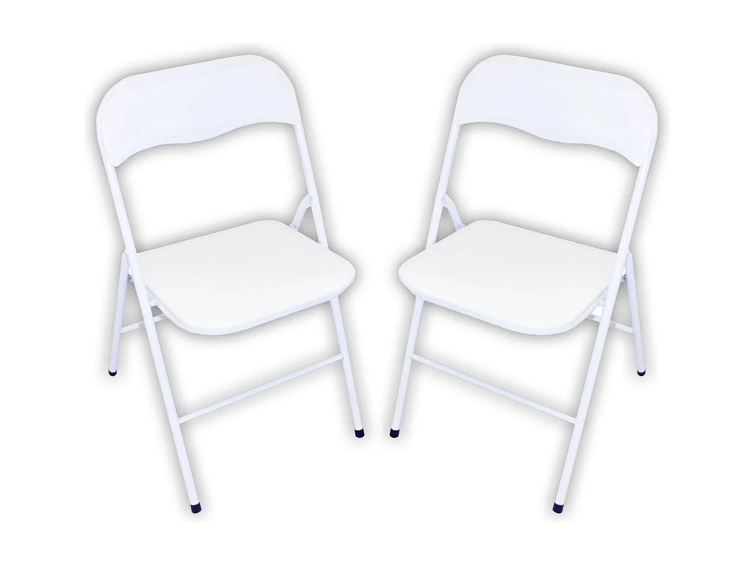 MilaniHome.it - Set Di 2 Sedie Slim Pieghevoli Bianche Con Comoda Imbottitura Nella Seduta Per Ospiti, Ufficio, Casa, Campeggiodi coloreBianco