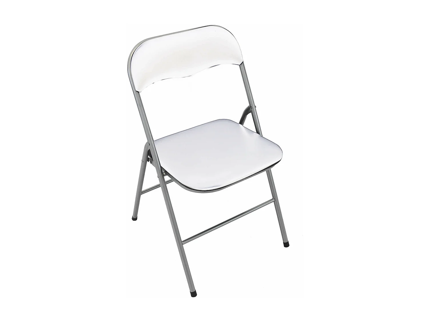 MilaniHome.it - Set Di 6 Sedie Pieghevoli Slim Bianche Opache Struttura Grigia Per Interno Sala Da Pranzo Salotto Cucina Ufficiodi coloreBianco