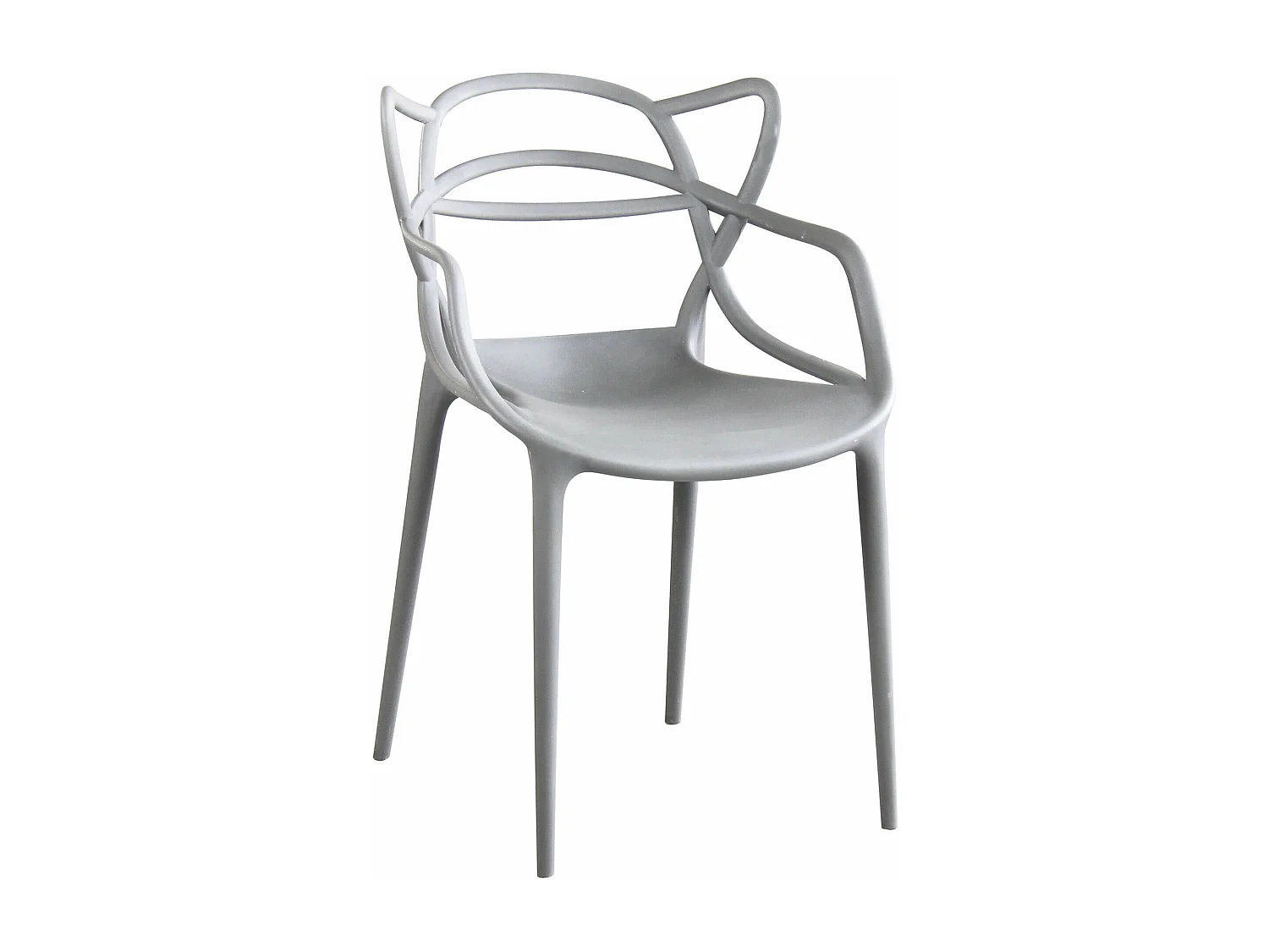 MilaniHome.it - Sedia In Polipropilene Plastica Grigia Di Alta Qualità Di Design Per Interno E Giardino Stile Moderno Per Sala Da Pranzo, Cucinadi coloreGrigio