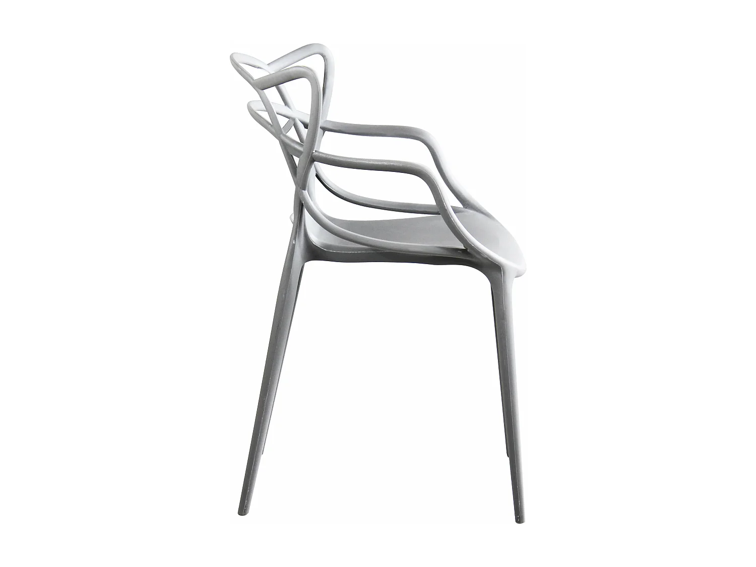 MilaniHome.it - Sedia In Polipropilene Plastica Grigia Di Alta Qualità Di Design Per Interno E Giardino Stile Moderno Per Sala Da Pranzo, Cucinadi coloreGrigio