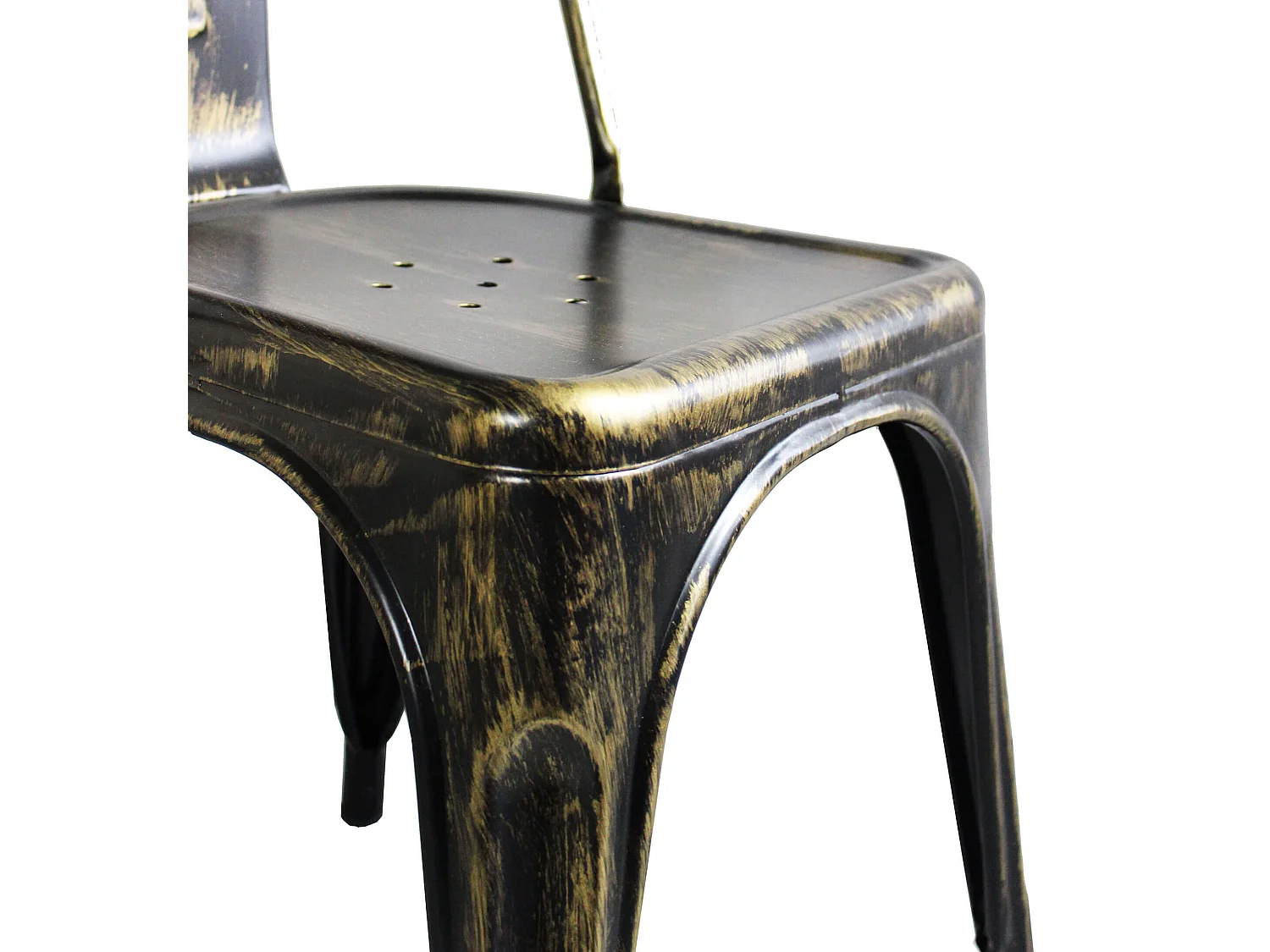 MilaniHome.it - Set Di 2 Sedie In Metallo Di Design Moderno Industrial Vintage Ossidato Per Sala Da Pranzo Bar Ristorante Soggiornodi coloreOro