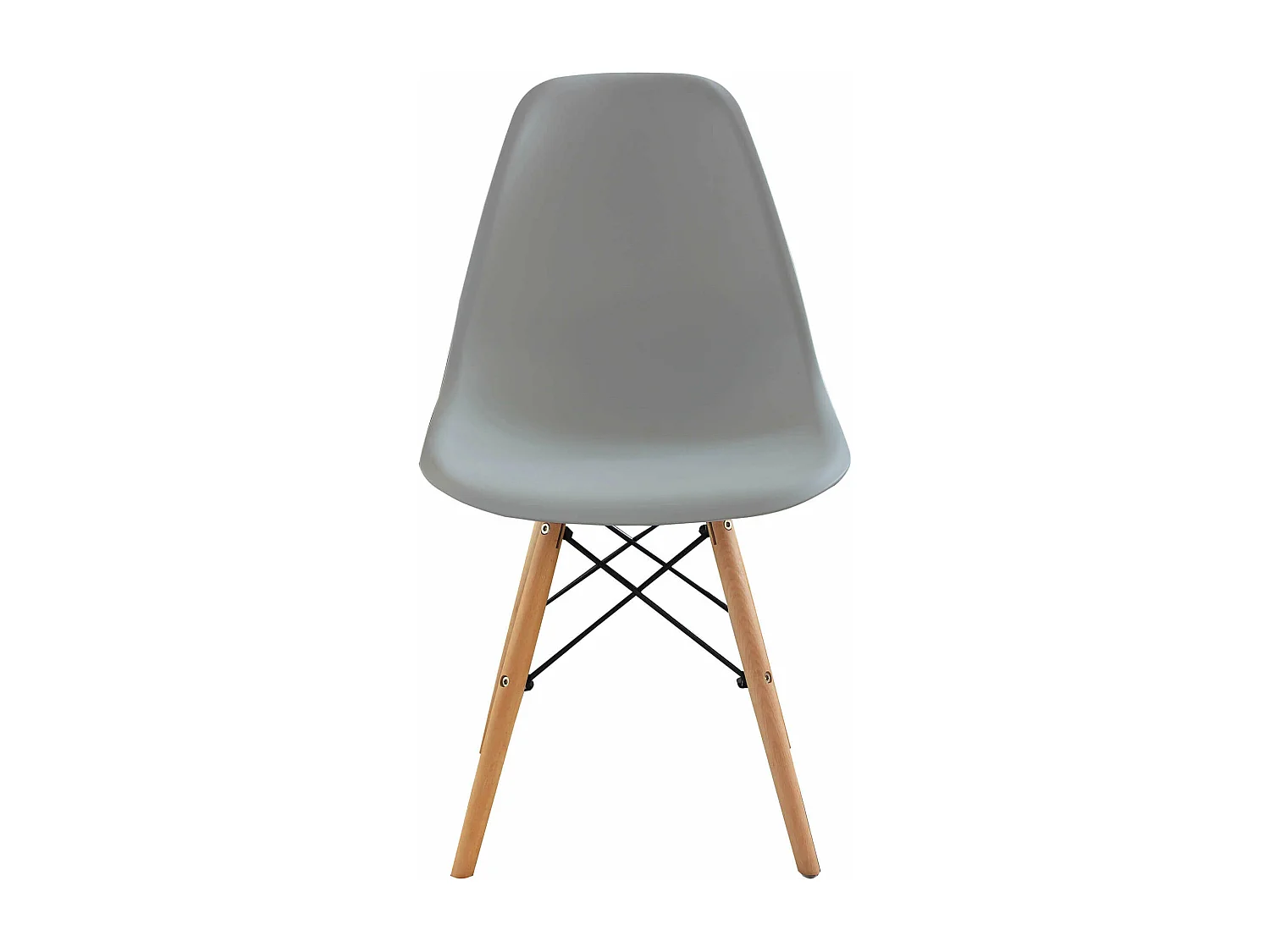 MilaniHome.it - Sedia Moderna Di Design Grigia In Abs Con Gambe In Legno Per Casa Ufficio Studio Sala Da Pranzo Cucina Bar Ristorantedi coloreGrigio