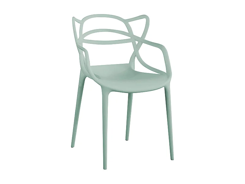 MilaniHome.it - Sedia In Polipropilene Plastica Verde Di Alta Qualità Di Design Per Interno E Giardino Stile Moderno Per Sala Da Pranzo, Cucinadi coloreVerde