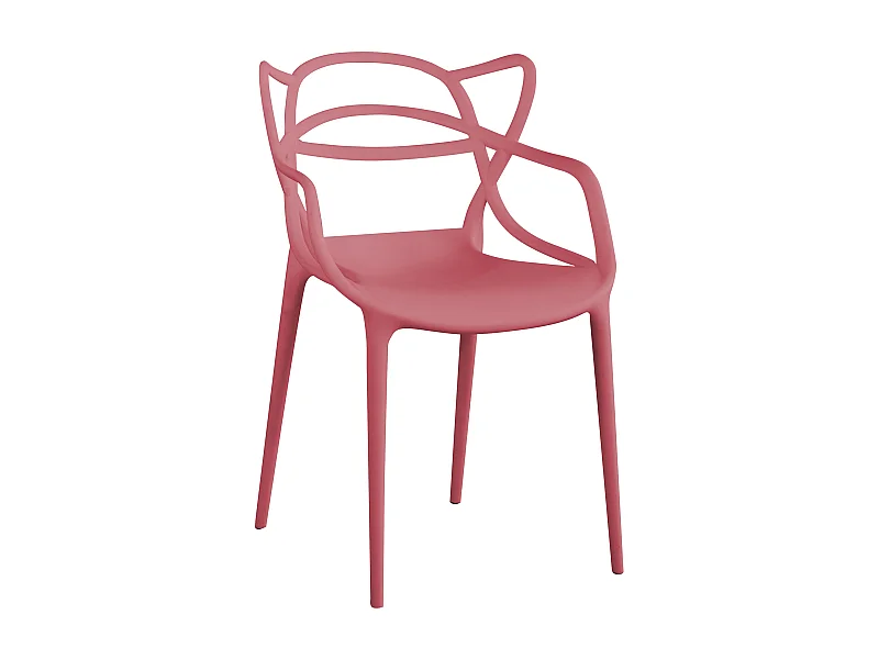 MilaniHome.it - Sedia In Polipropilene Plastica Rosa Di Alta Qualità Di Design Per Interno E Giardino Stile Moderno Per Sala Da Pranzo, Cucinadi coloreRosa