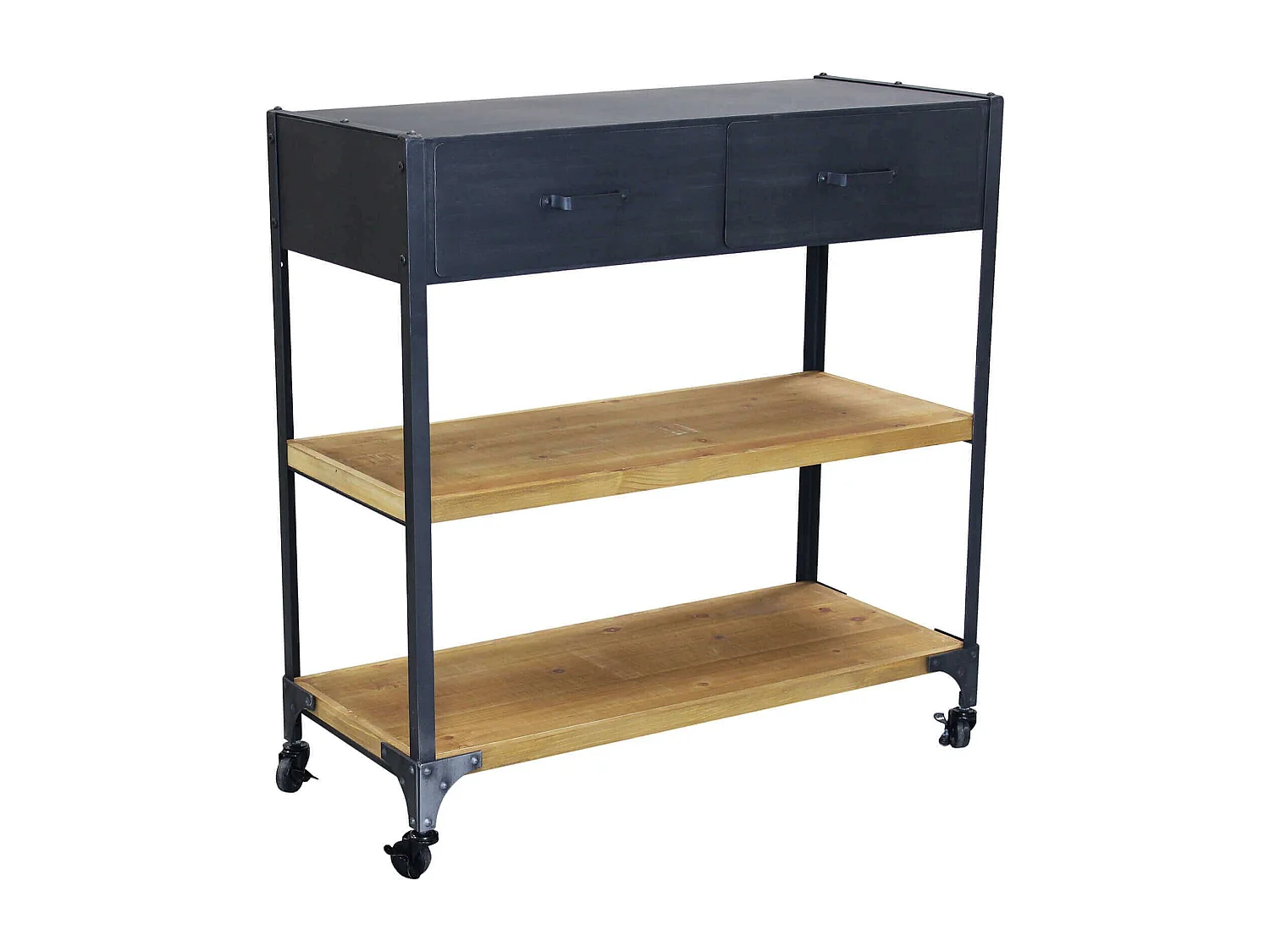 MilaniHome.it - scaffale con ripiani e ruote per soggiorno cm 90,5x39,5x92,5 hdi coloreMarrone