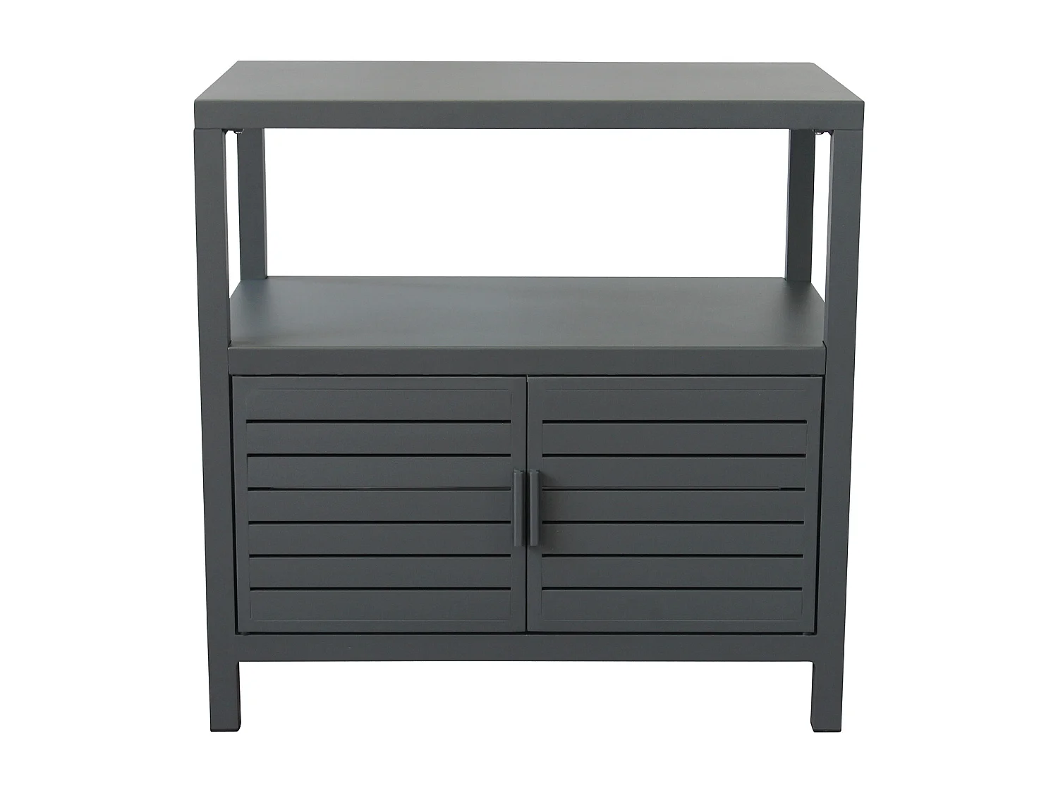 MilaniHome.it - mobiletto da giardino in alluminio di design per esterno giardino cm 90 l x 55 p x 90 hdi coloreAntracite