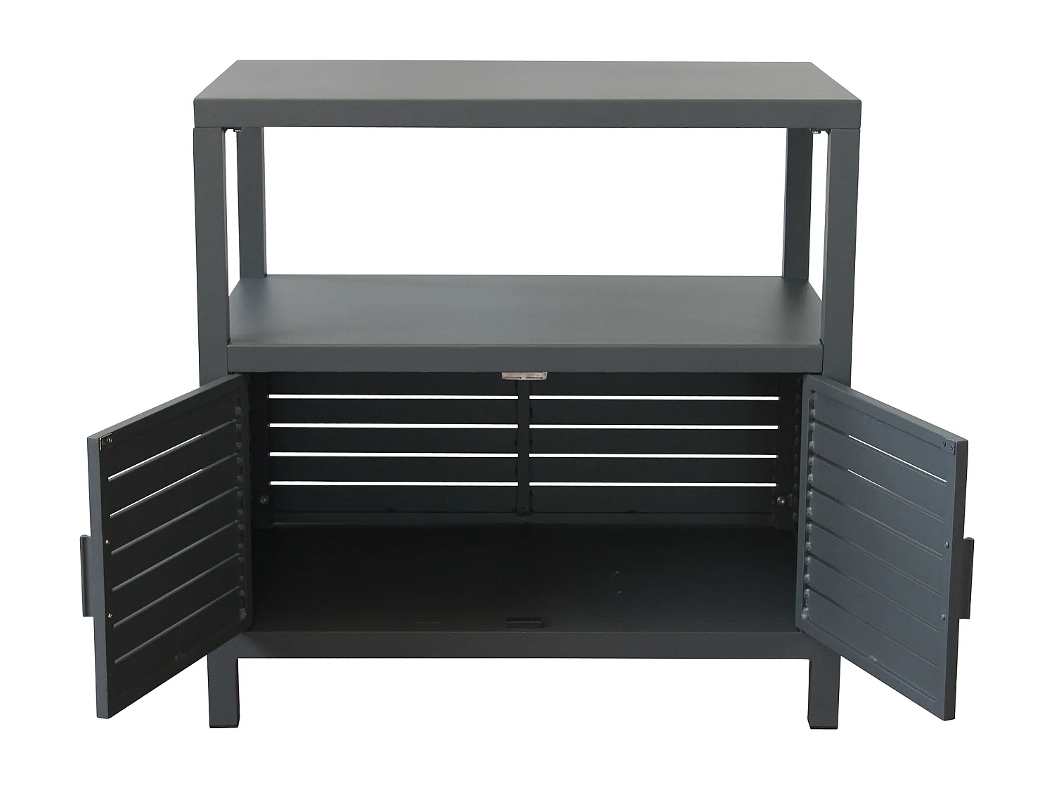 MilaniHome.it - mobiletto da giardino in alluminio di design per esterno giardino cm 90 l x 55 p x 90 hdi coloreAntracite