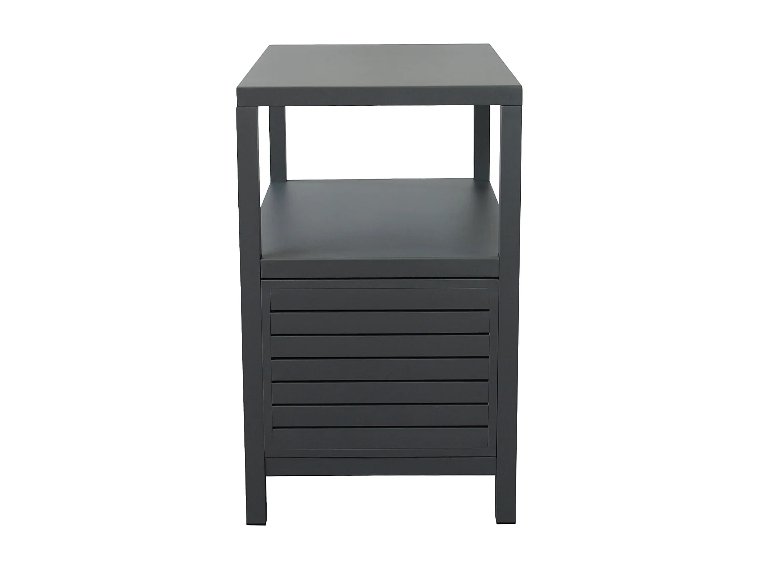 MilaniHome.it - mobiletto da giardino in alluminio di design per esterno giardino cm 90 l x 55 p x 90 hdi coloreAntracite