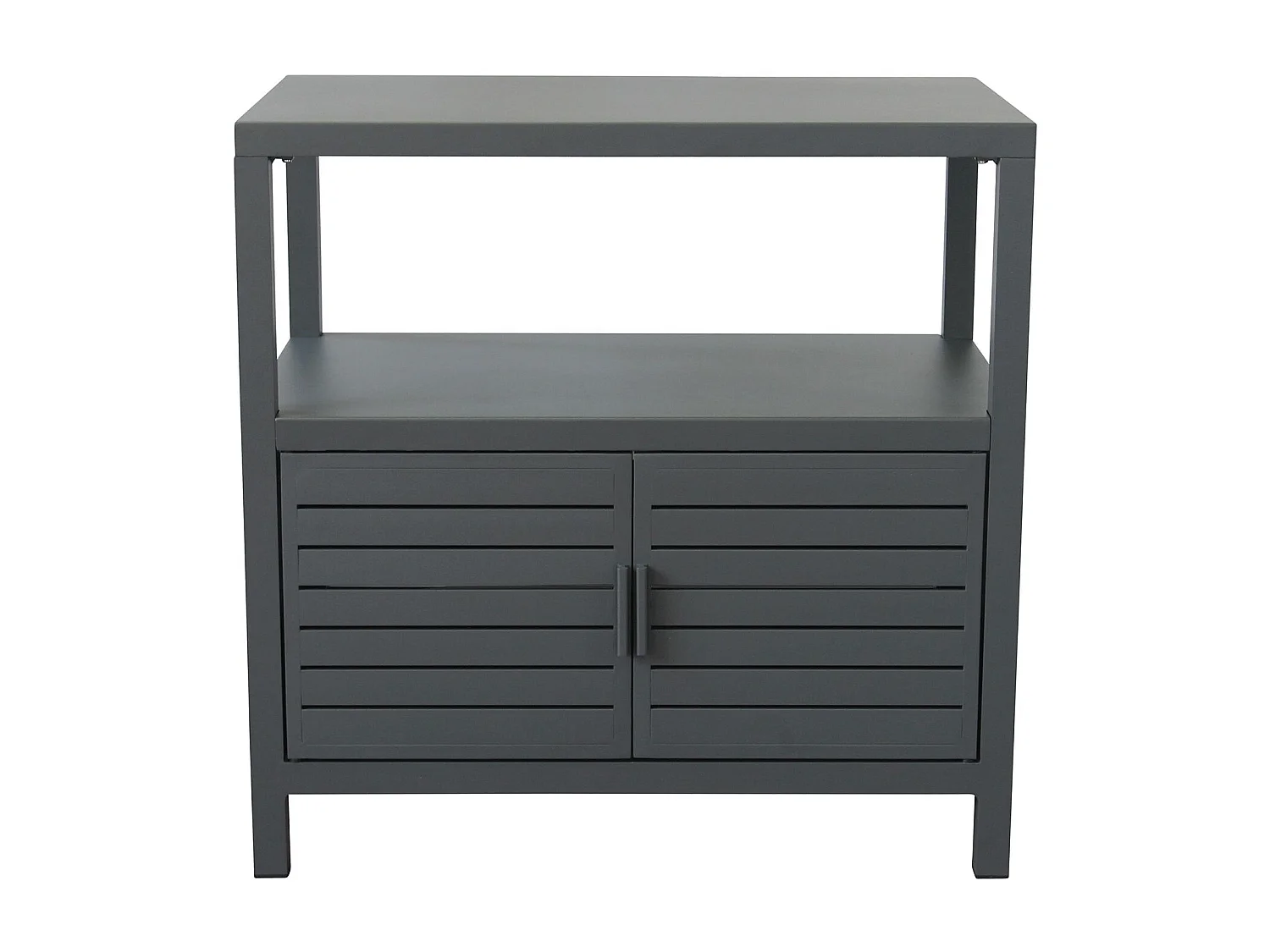 MilaniHome.it - mobiletto da giardino in alluminio di design per esterno giardino cm 90 l x 55 p x 90 hdi coloreAntracite