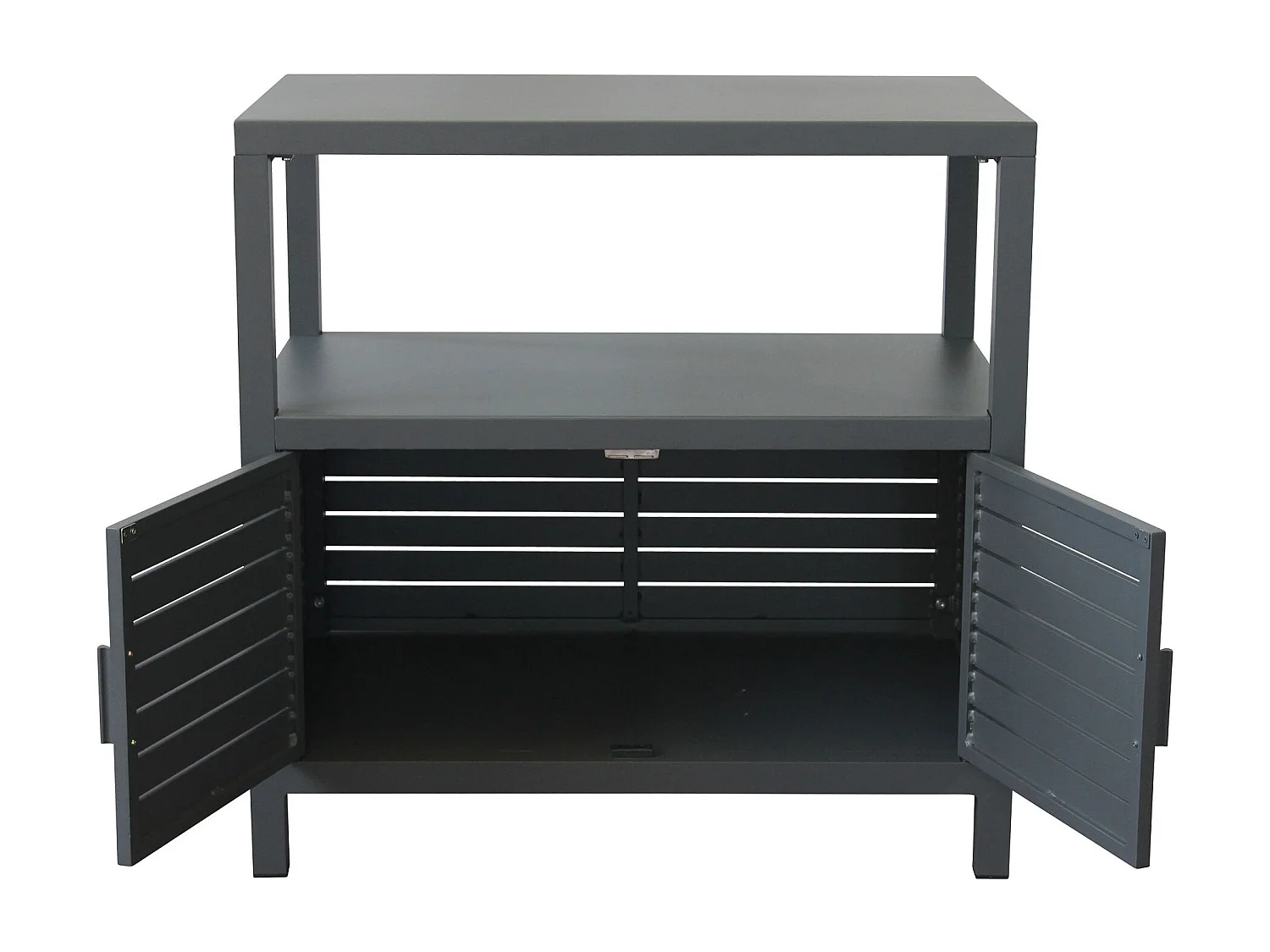 MilaniHome.it - mobiletto da giardino in alluminio di design per esterno giardino cm 90 l x 55 p x 90 hdi coloreAntracite