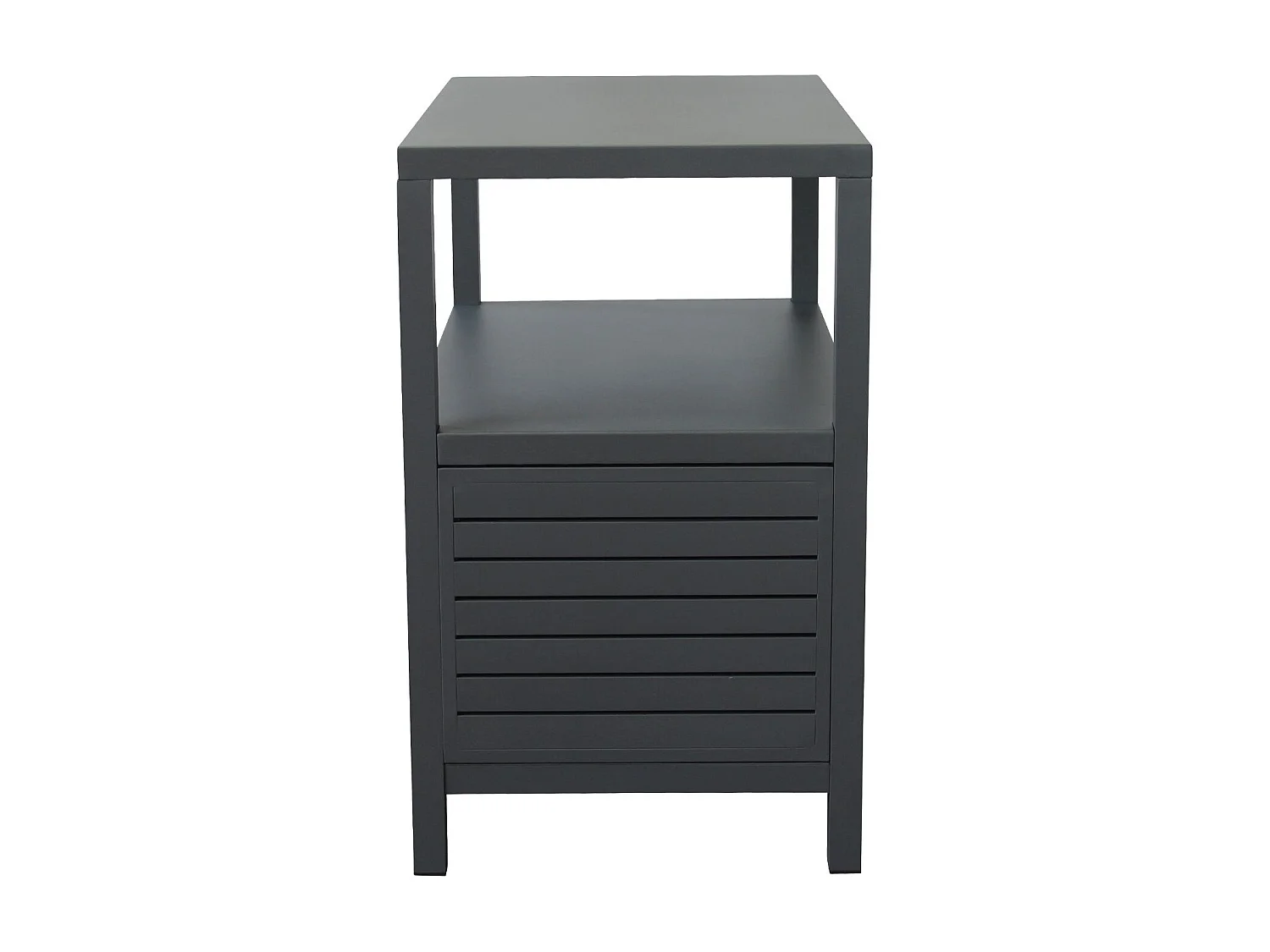 MilaniHome.it - mobiletto da giardino in alluminio di design per esterno giardino cm 90 l x 55 p x 90 hdi coloreAntracite