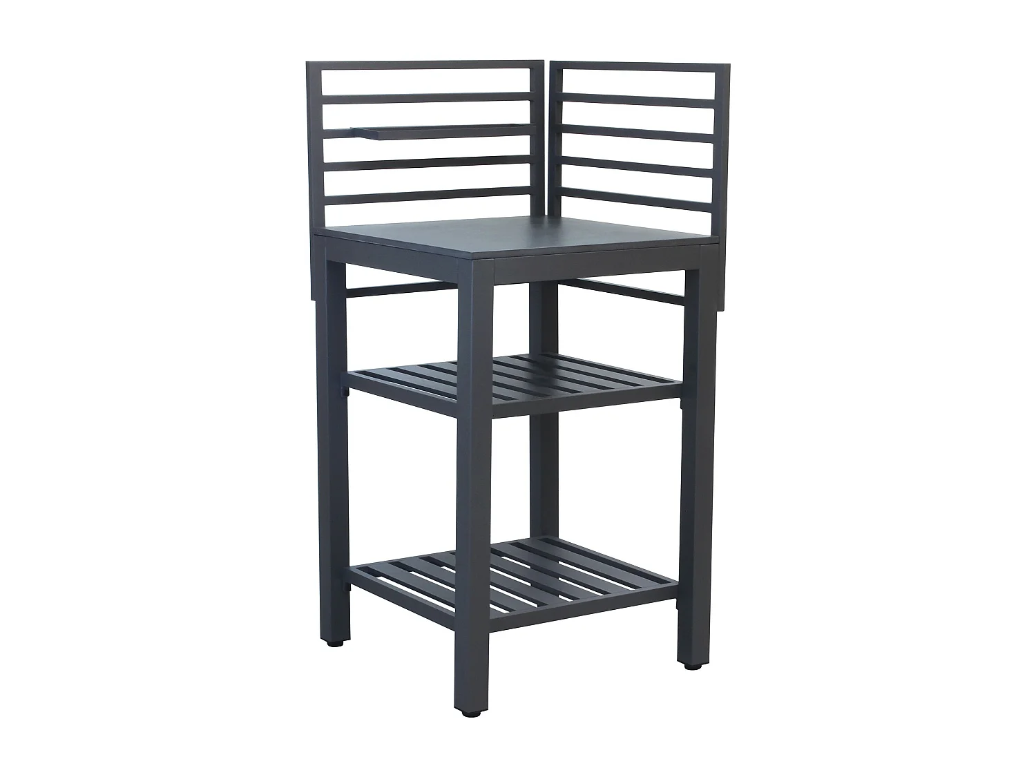 MilaniHome.it - modulo angolare per cucina in alluminio di design per esterno giardino cm 62 l x 62 p x 125 hdi coloreAntracite