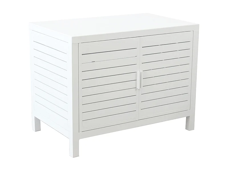 MilaniHome.it - mobiletto da giardino in alluminio di design per esterno giardino cm 90 l x 55 p x 70 hdi coloreBianco
