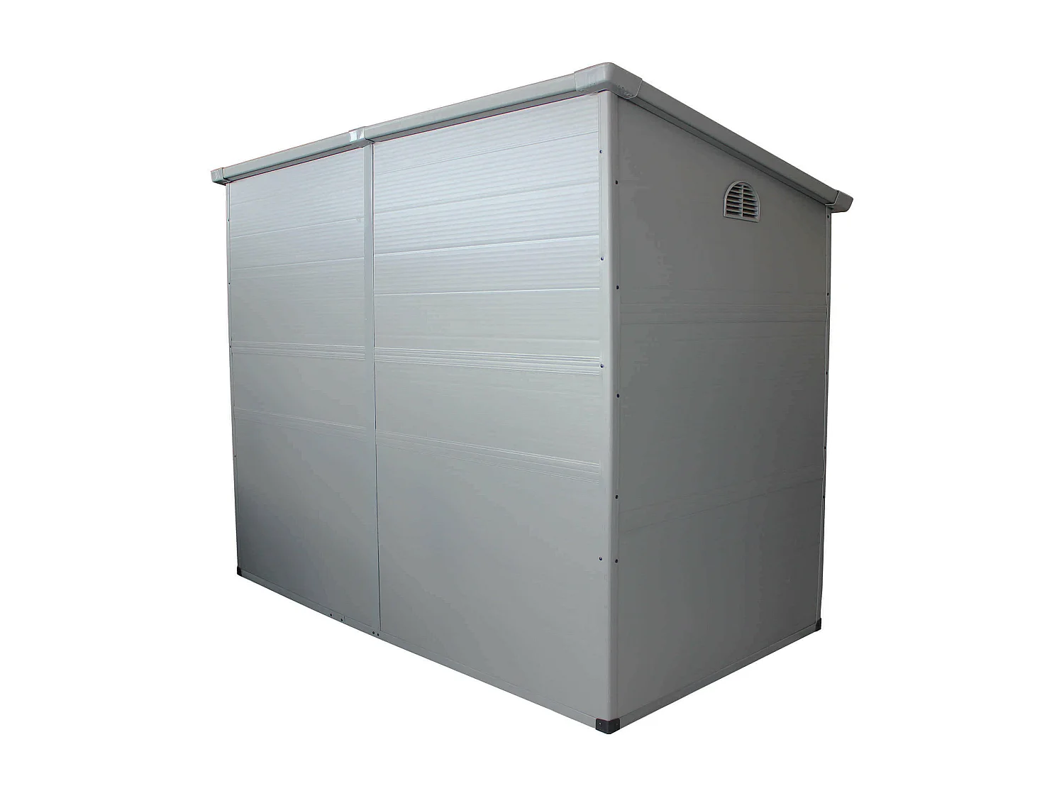 MilaniHome.it - casetta in resina da giardino porta attrezzi cm 143x247x194 hdi coloreGrigio chiaro