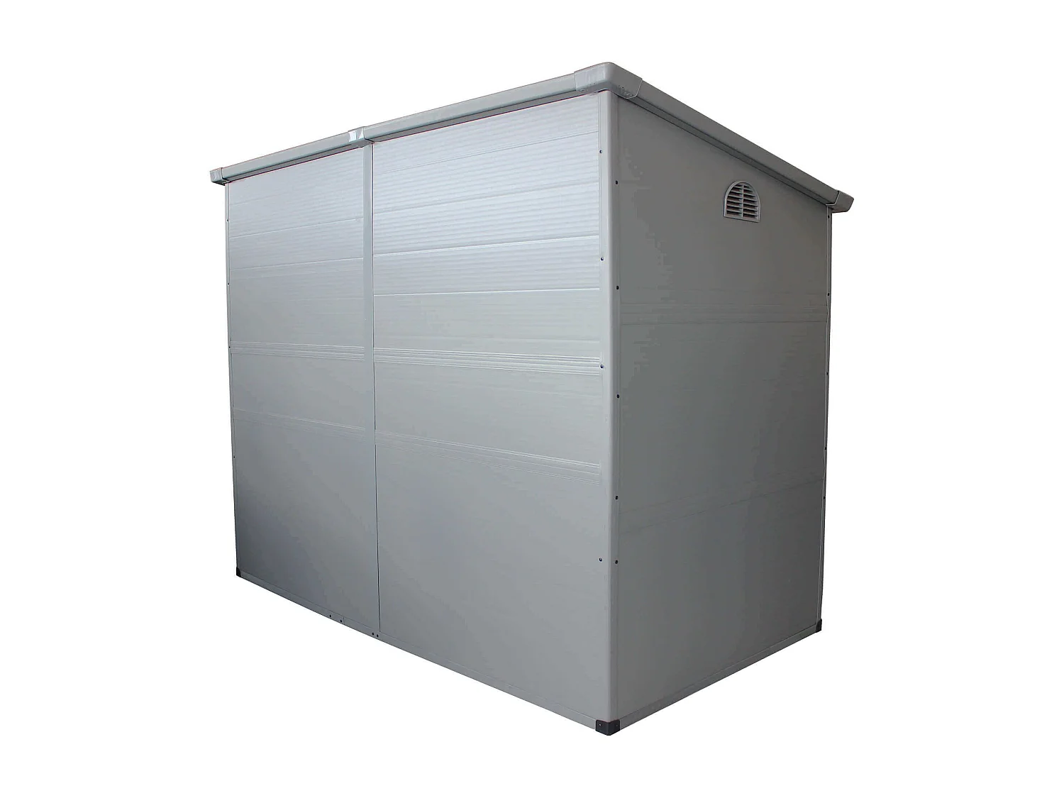 MilaniHome.it - casetta in resina da giardino porta attrezzi cm 143x247x194 hdi coloreGrigio chiaro