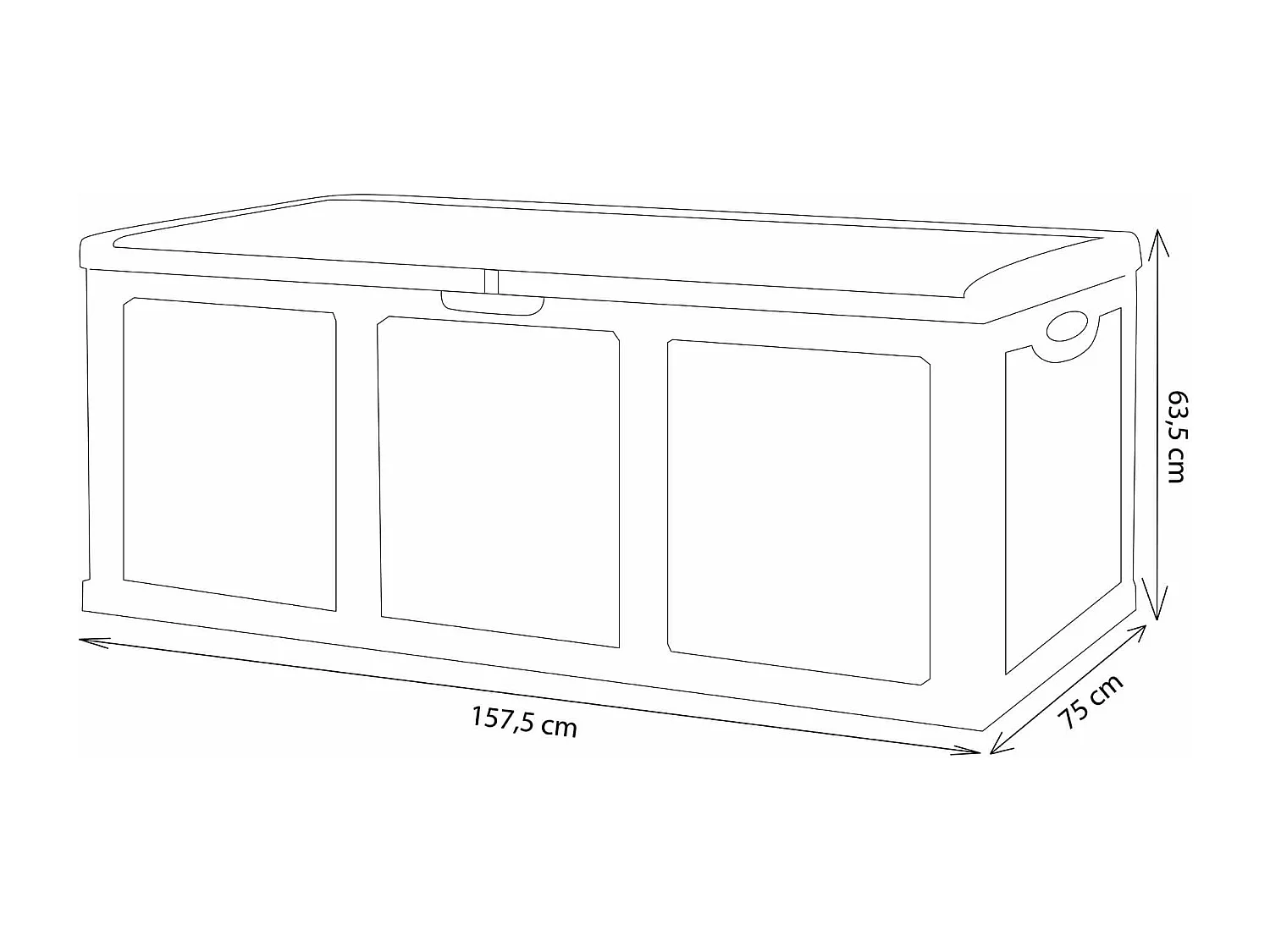 MilaniHome.it - Cassapanca baule per giardino esterno in plastica porta giochi contenitore portatutto,di coloreMarrone