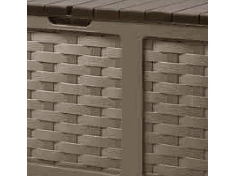 Milani Home - Cassapanca baule per giardino esterno in plastica porta giochi contenitore portatutto, - Marrone