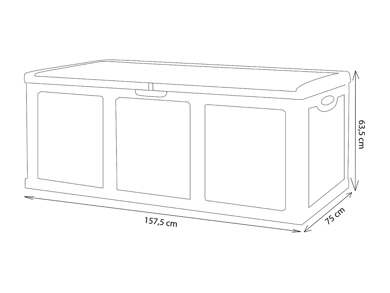 Milani Home - Cassapanca baule per giardino esterno in plastica porta giochi contenitore portatutto, - Marrone