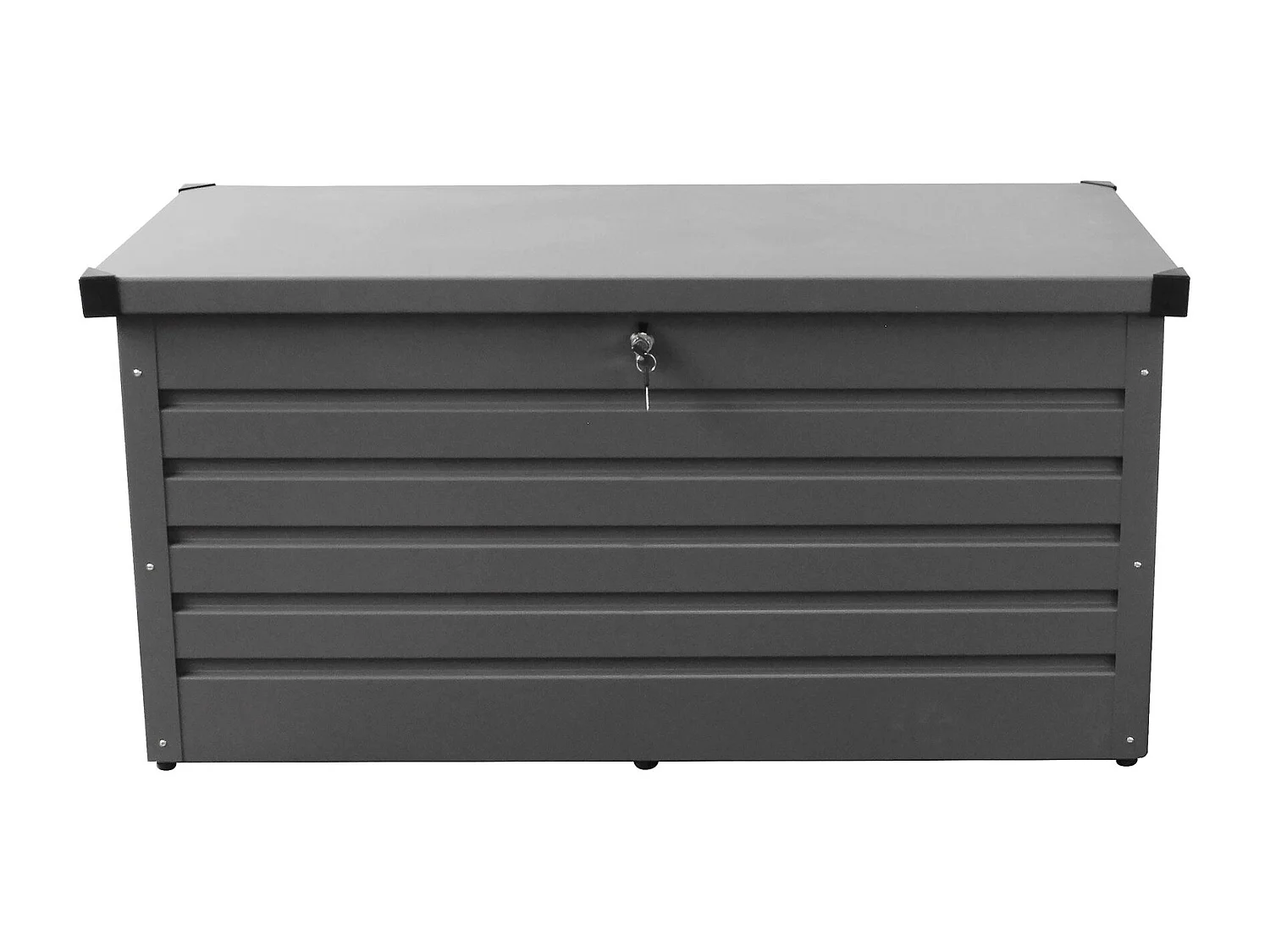 MilaniHome.it - baule da giardino in alluminio di design per esterno giardino cm 130 l x 61 p x 63 hdi coloreAntracite