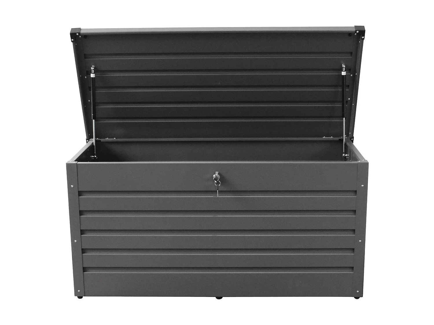 MilaniHome.it - baule da giardino in alluminio di design per esterno giardino cm 130 l x 61 p x 63 hdi coloreAntracite