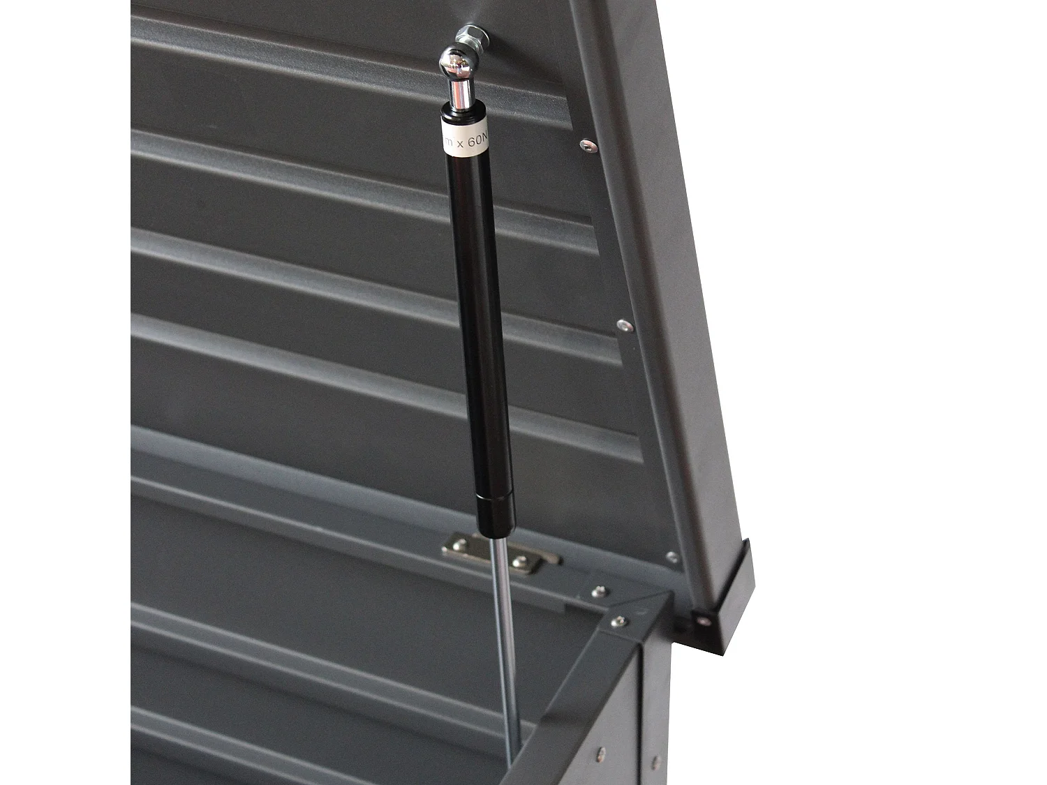 MilaniHome.it - baule da giardino in alluminio di design per esterno giardino cm 130 l x 61 p x 63 hdi coloreAntracite