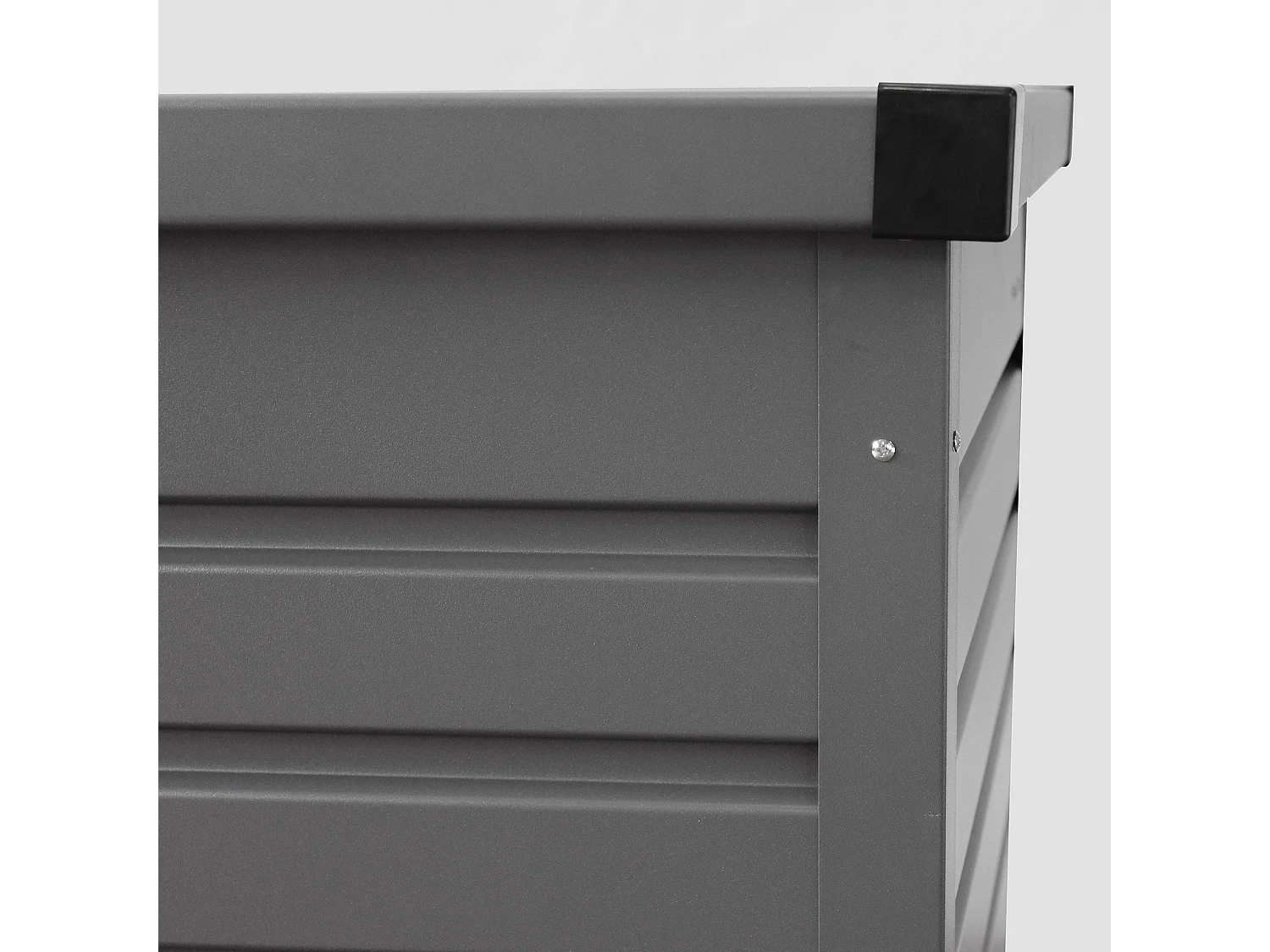 MilaniHome.it - baule da giardino in alluminio di design per esterno giardino cm 130 l x 61 p x 63 hdi coloreAntracite