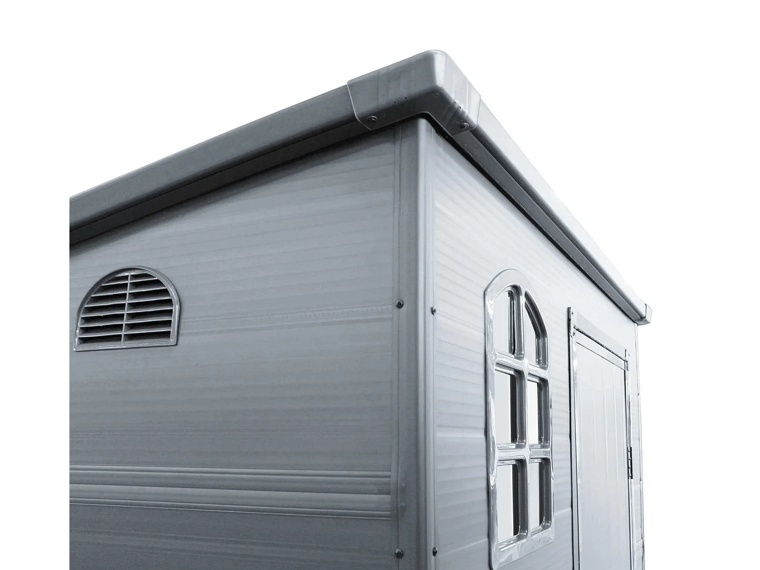 MilaniHome.it - casetta in resina da giardino porta attrezzi cm 191x111x194 hdi coloreGrigio chiaro