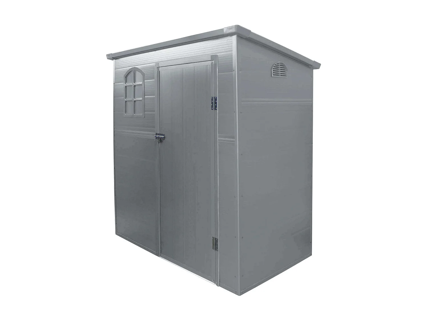 MilaniHome.it - casetta in resina da giardino porta attrezzi cm 191x111x194 hdi coloreGrigio chiaro