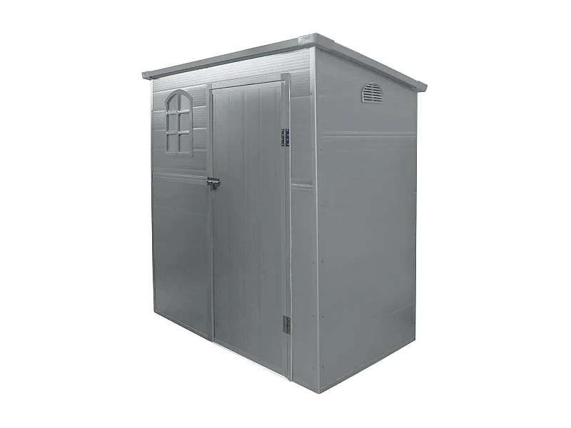 MilaniHome.it - casetta in resina da giardino porta attrezzi cm 191x111x194 hdi coloreGrigio chiaro