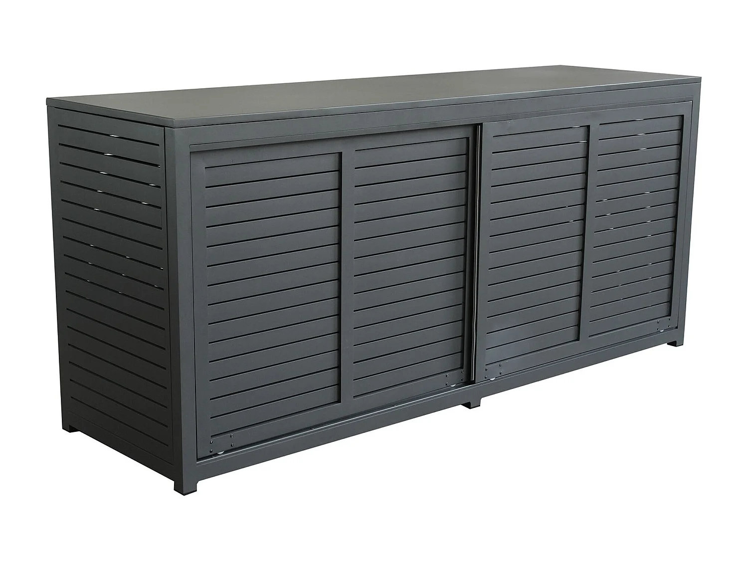 MilaniHome.it - madia da giardino in alluminio di design per esterno giardino cm 200 l x 60 p x 90 hdi coloreAntracite