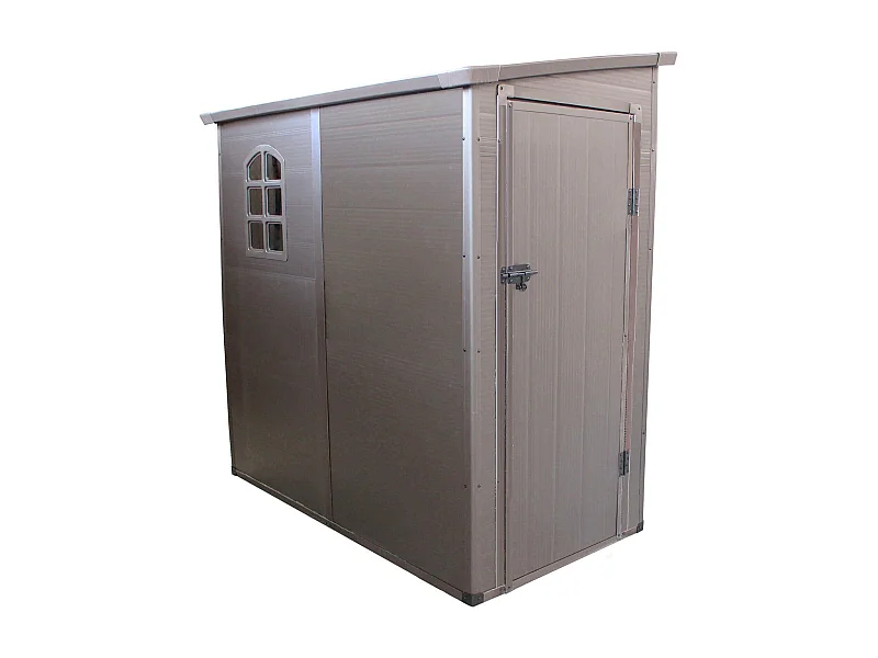 MilaniHome.it - casetta in resina da giardino porta attrezzi cm 111x191x194 hdi coloreMarrone