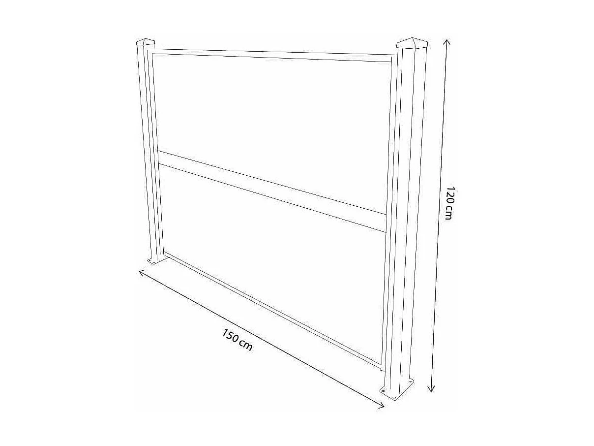 MilaniHome.it - Pannello di recinzione in resina da giardino cm 150x120di coloreMarrone