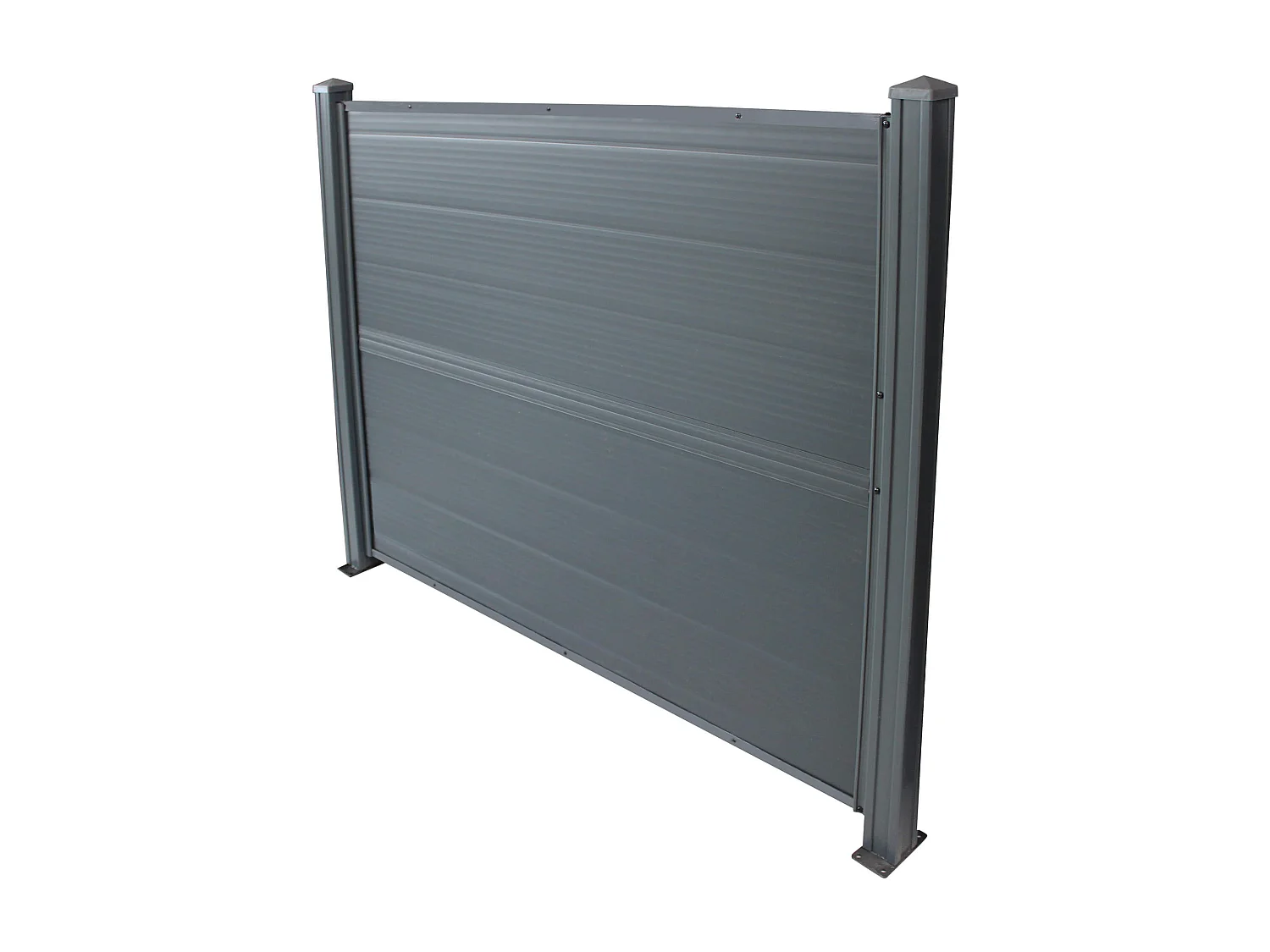 MilaniHome.it - Pannello di recinzione in resina da giardino cm 150x120di coloreGrigio chiaro