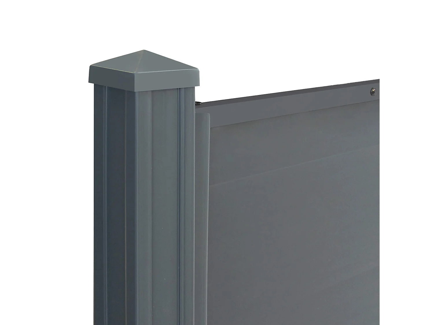 MilaniHome.it - Pannello di recinzione in resina da giardino cm 150x120di coloreGrigio chiaro