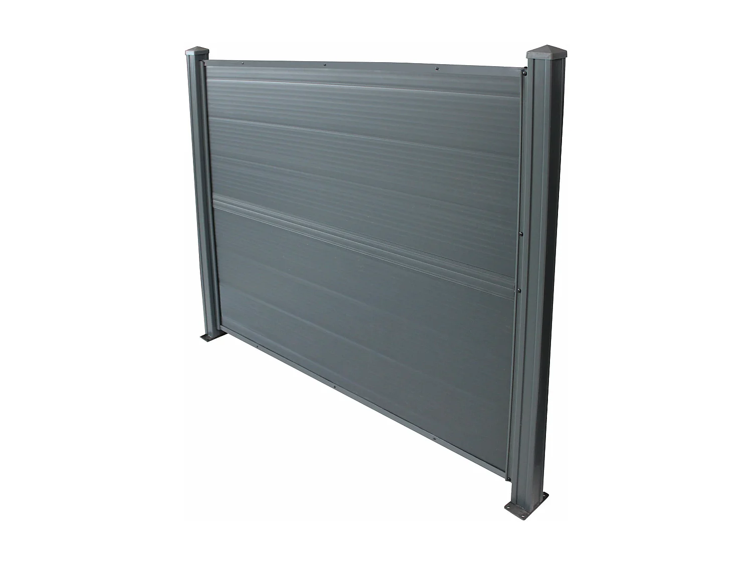 MilaniHome.it - Pannello di recinzione in resina da giardino cm 150x120di coloreGrigio chiaro