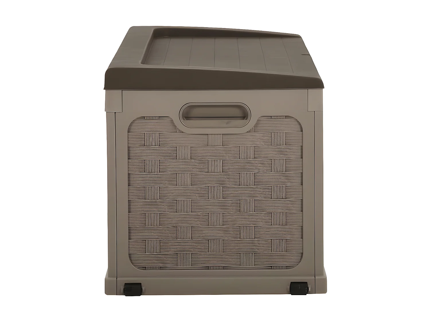 MilaniHome.it - Cassapanca baule per giardino esterno in plastica porta giochi contenitore portatutto, Dimensioni: cm 116x56x58 hdi coloreMarrone