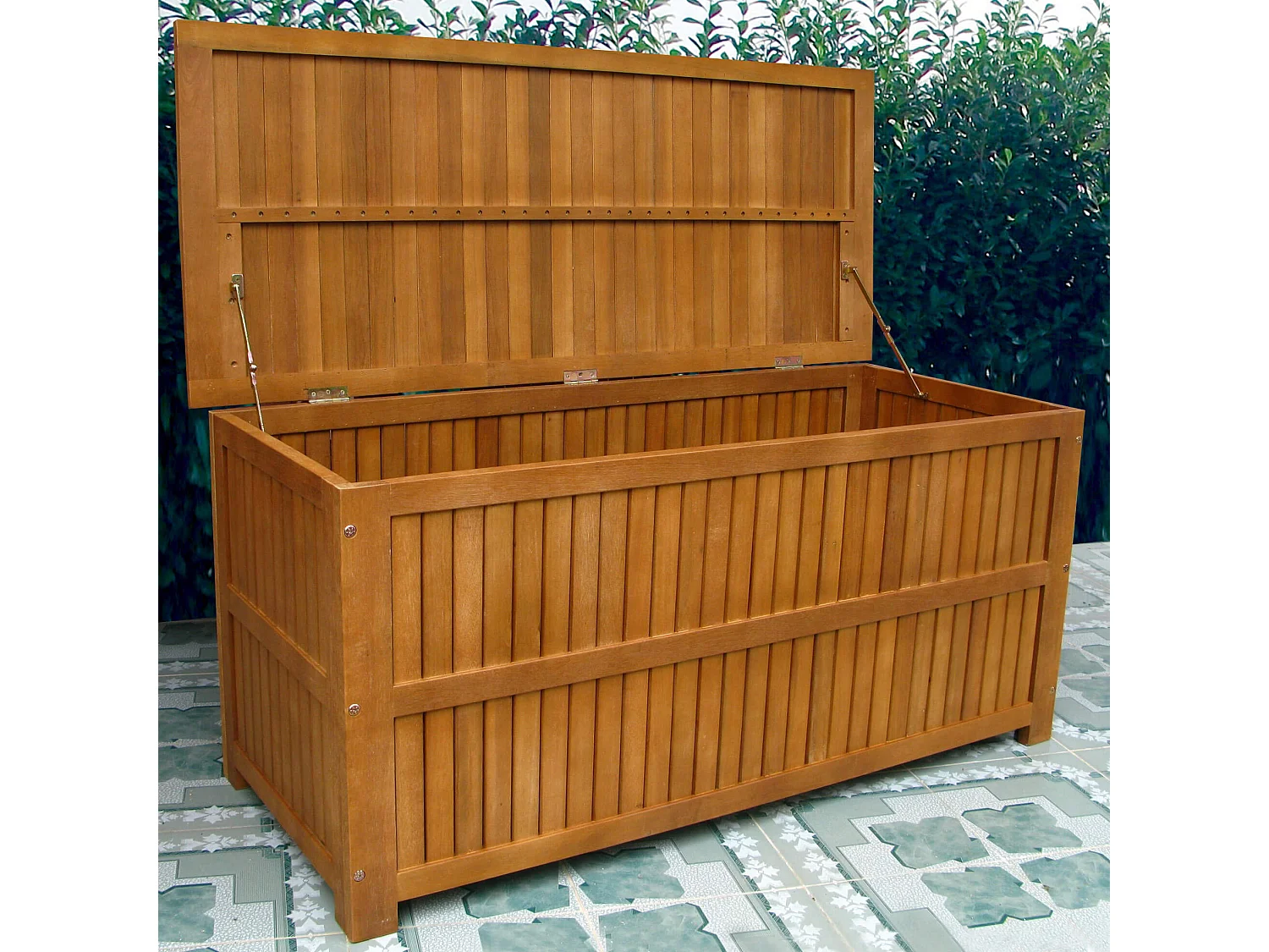 MilaniHome.it - Baule In Legno Di Acacia 130x55 Per Esterno Giardino Portico Ristorante Bar Hotel Albergo Agriturismodi coloreMarrone