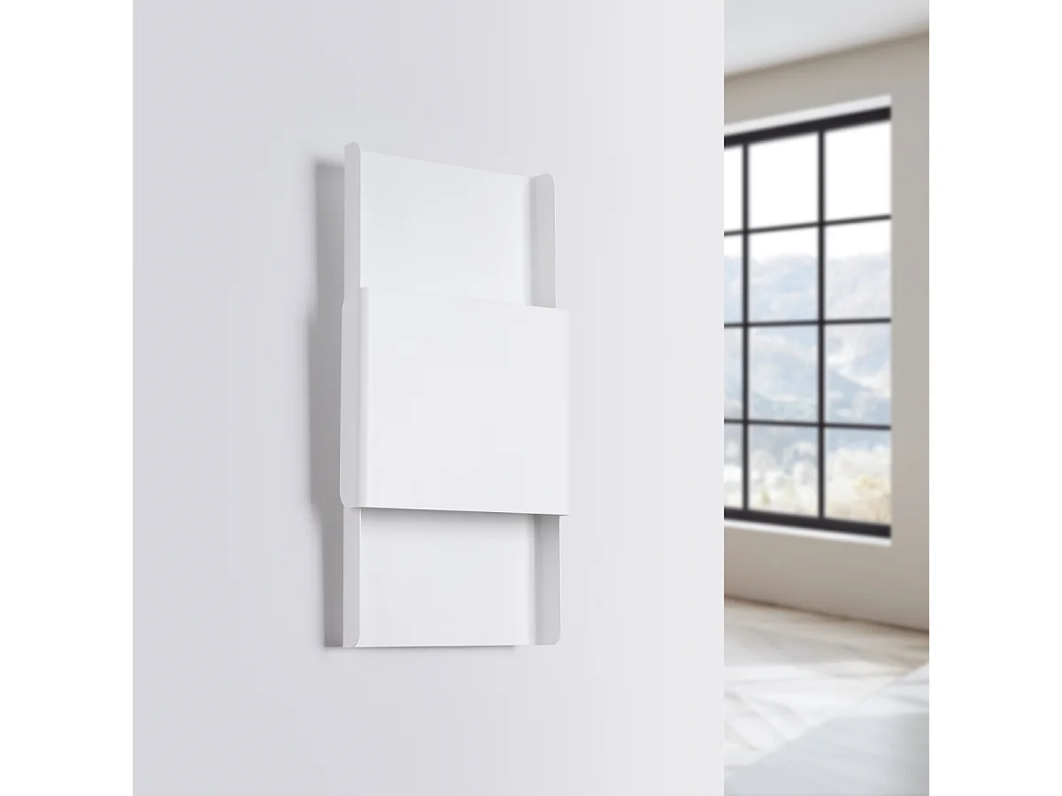 Plafonnier Durlin Moderne En Acier - 2 Sources Lumineuses - L.20 X H.40 Cm - Blanc