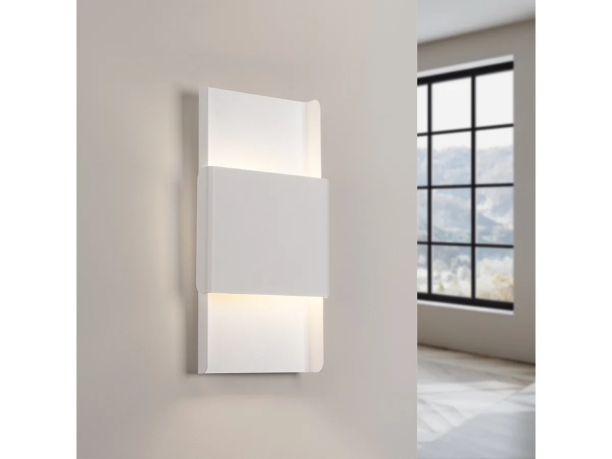 Plafonnier Durlin Moderne En Acier - 2 Sources Lumineuses - L.20 X H.40 Cm - Blanc