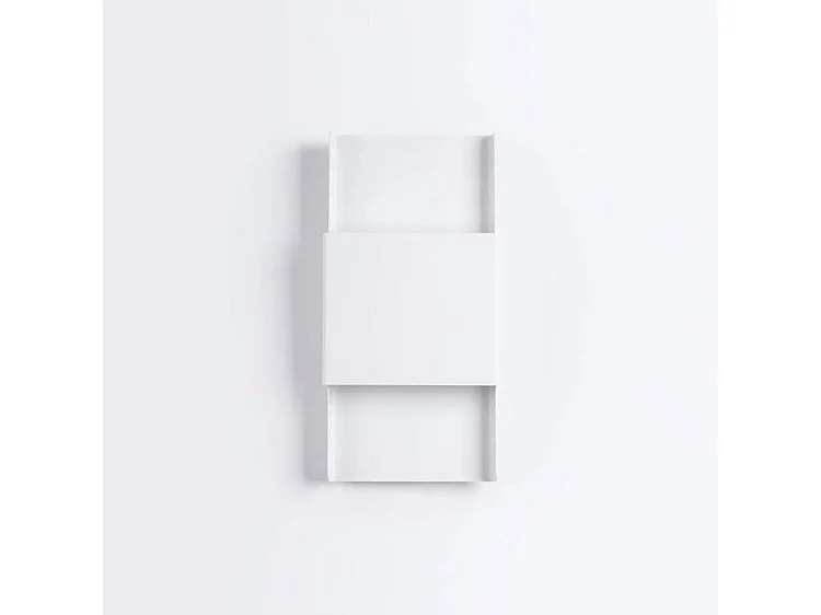 Lampade Da Parete Durlin Moderno Di Acciaio - 2 Sorgenti Luminose - L.20 X A.40 Cm - Bianco