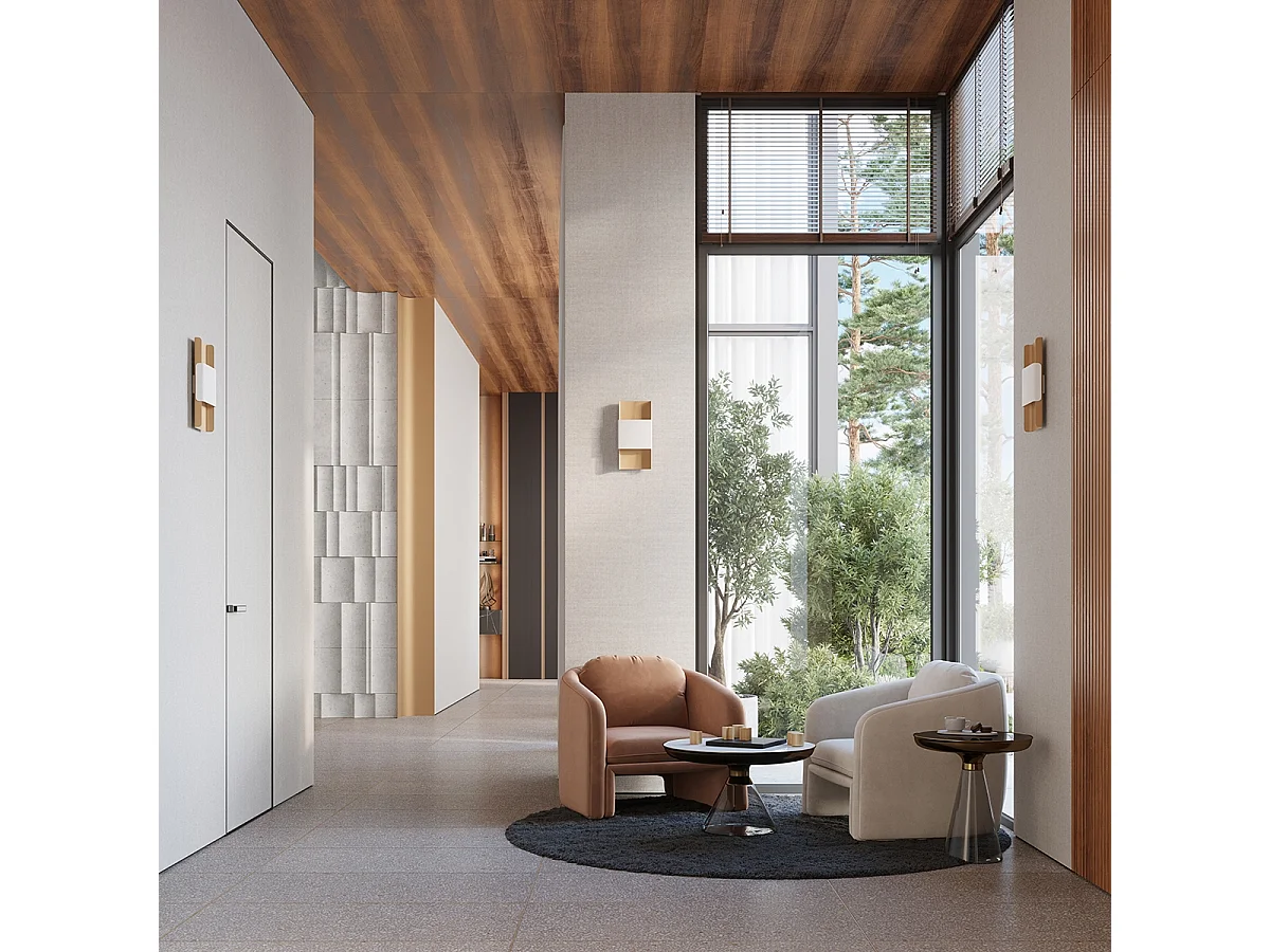 Plafonnier Durlin Moderne En Acier - 2 Sources Lumineuses - L.20 X H.40 Cm - Or/Blanc