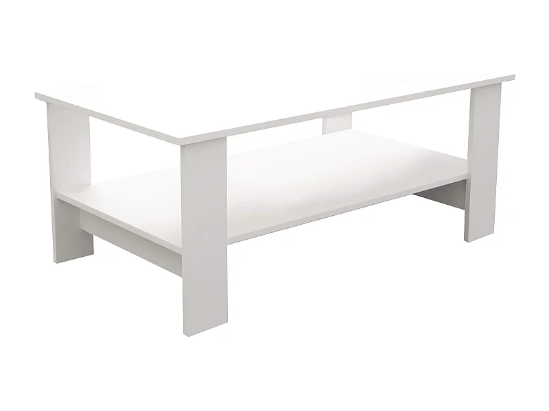 MilaniHome.it - tavolino da salotto moderno cm 100x55x41 hdi coloreBianco