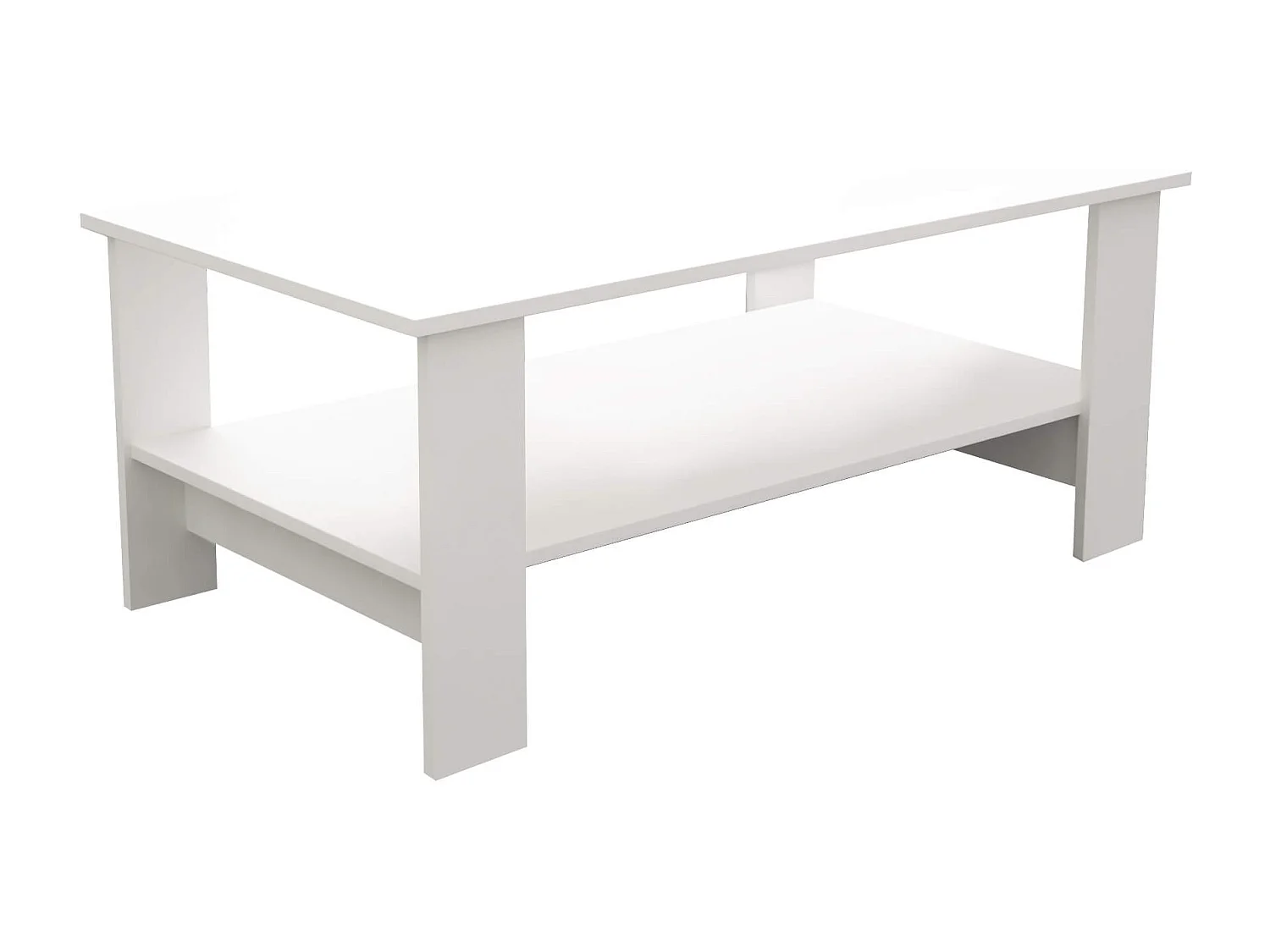 MilaniHome.it - tavolino da salotto moderno cm 100x55x41 hdi coloreBianco
