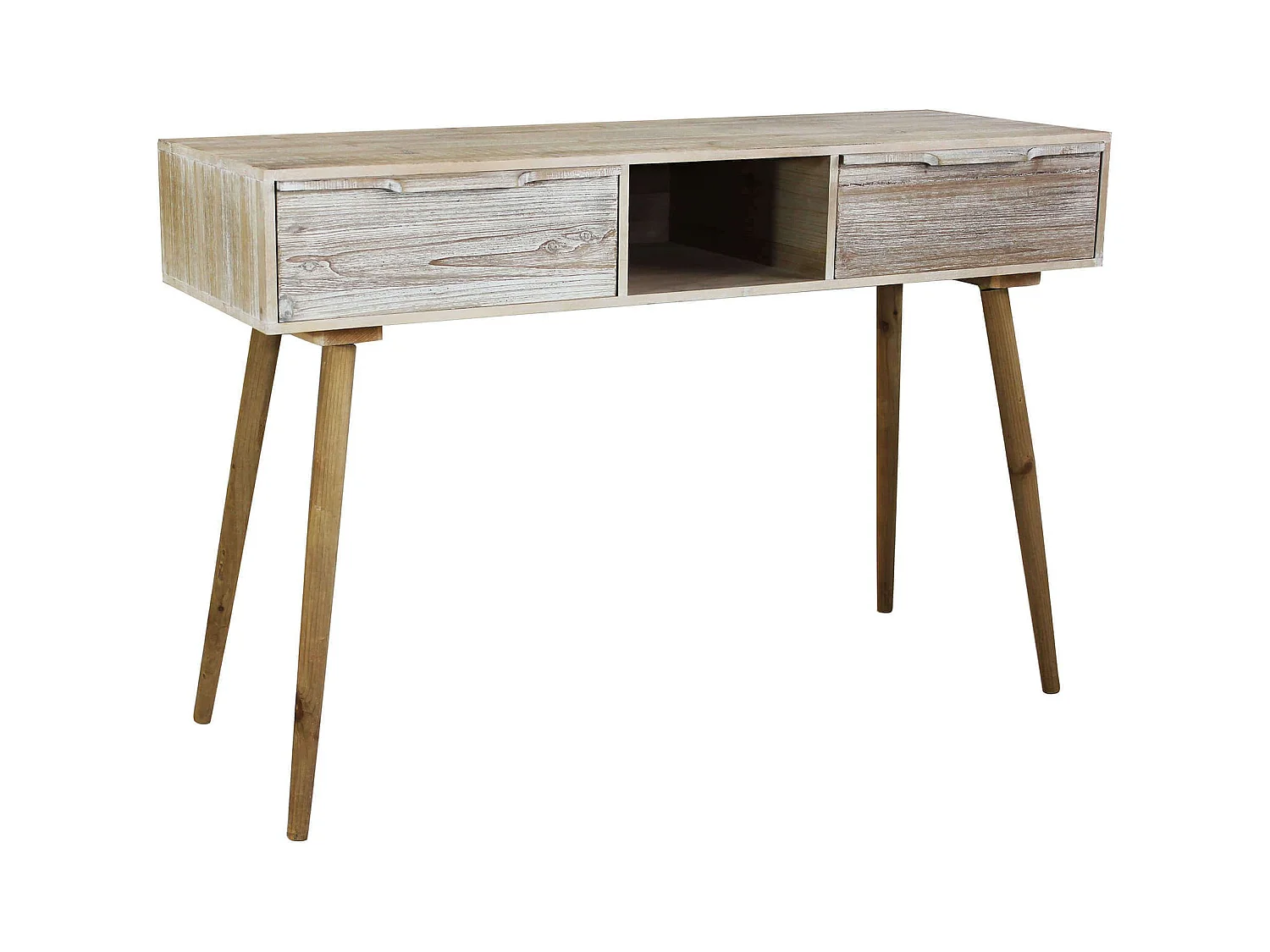 MilaniHome.it - Consolle Con 2 Cassetti 120x40x80 Per Interno Camera Cameretta Salotto Ingresso Cucinadi coloreMarrone