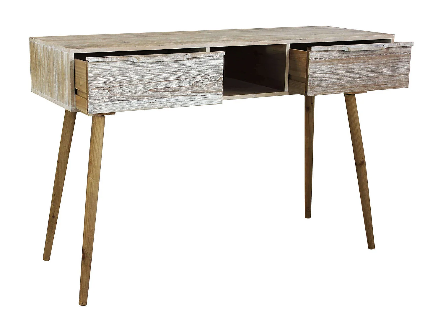 MilaniHome.it - Consolle Con 2 Cassetti 120x40x80 Per Interno Camera Cameretta Salotto Ingresso Cucinadi coloreMarrone