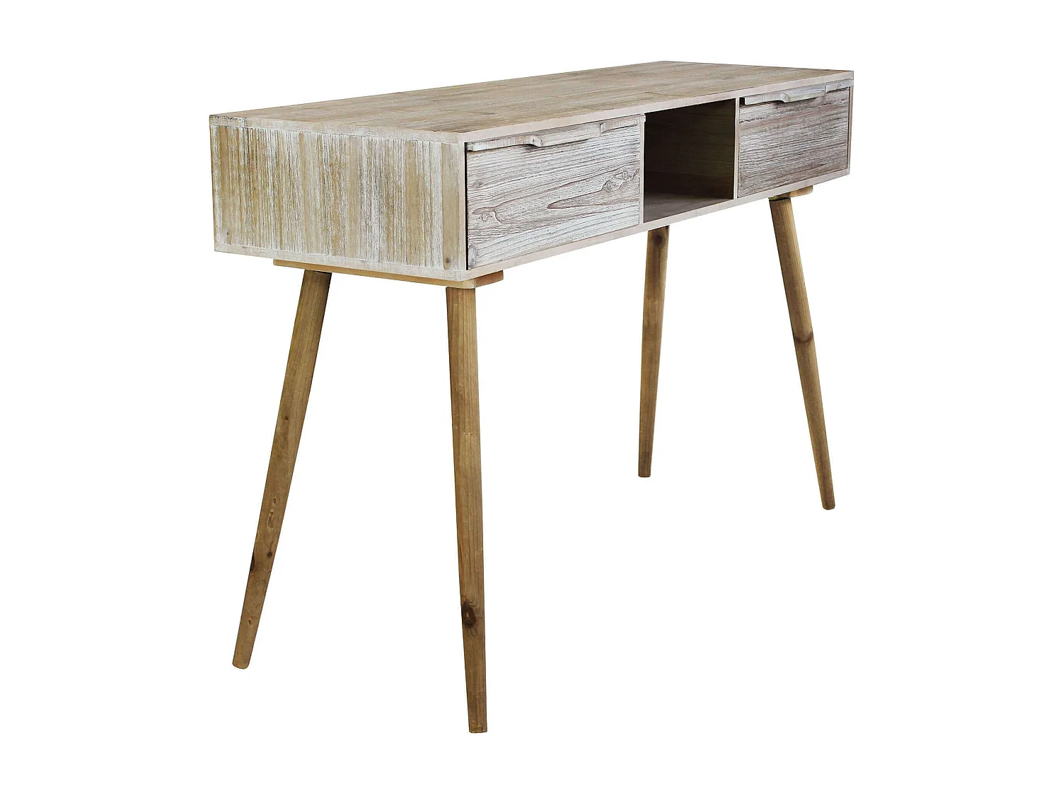 MilaniHome.it - Consolle Con 2 Cassetti 120x40x80 Per Interno Camera Cameretta Salotto Ingresso Cucinadi coloreMarrone