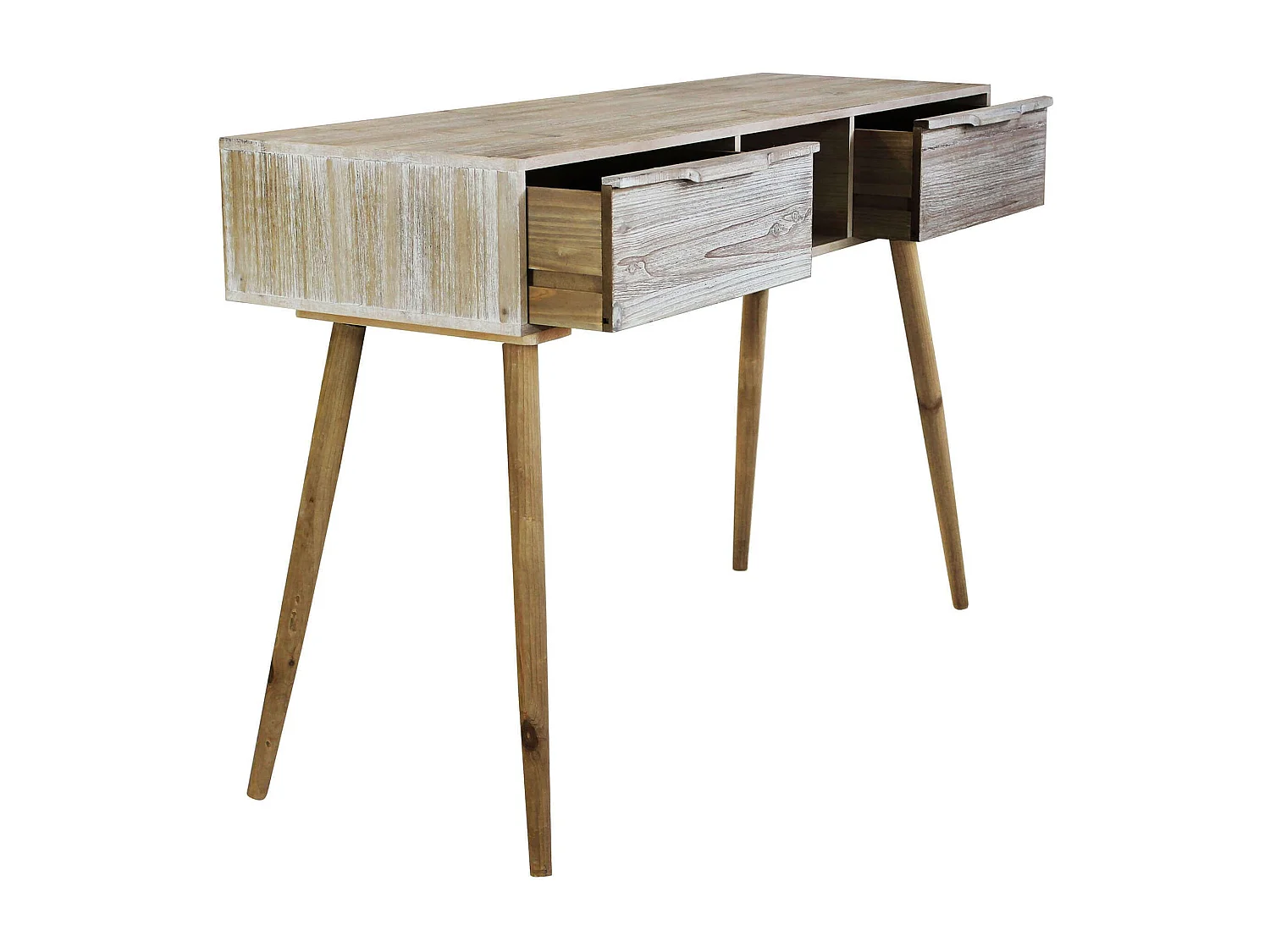 MilaniHome.it - Consolle Con 2 Cassetti 120x40x80 Per Interno Camera Cameretta Salotto Ingresso Cucinadi coloreMarrone