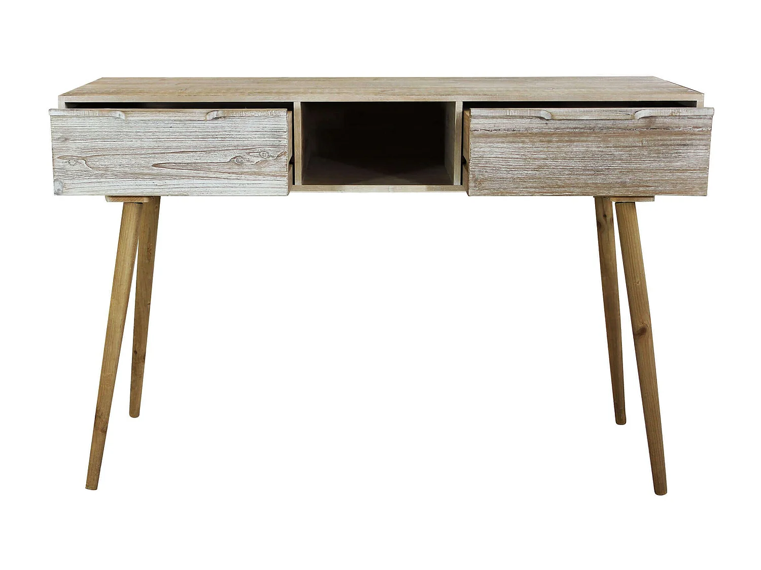 MilaniHome.it - Consolle Con 2 Cassetti 120x40x80 Per Interno Camera Cameretta Salotto Ingresso Cucinadi coloreMarrone